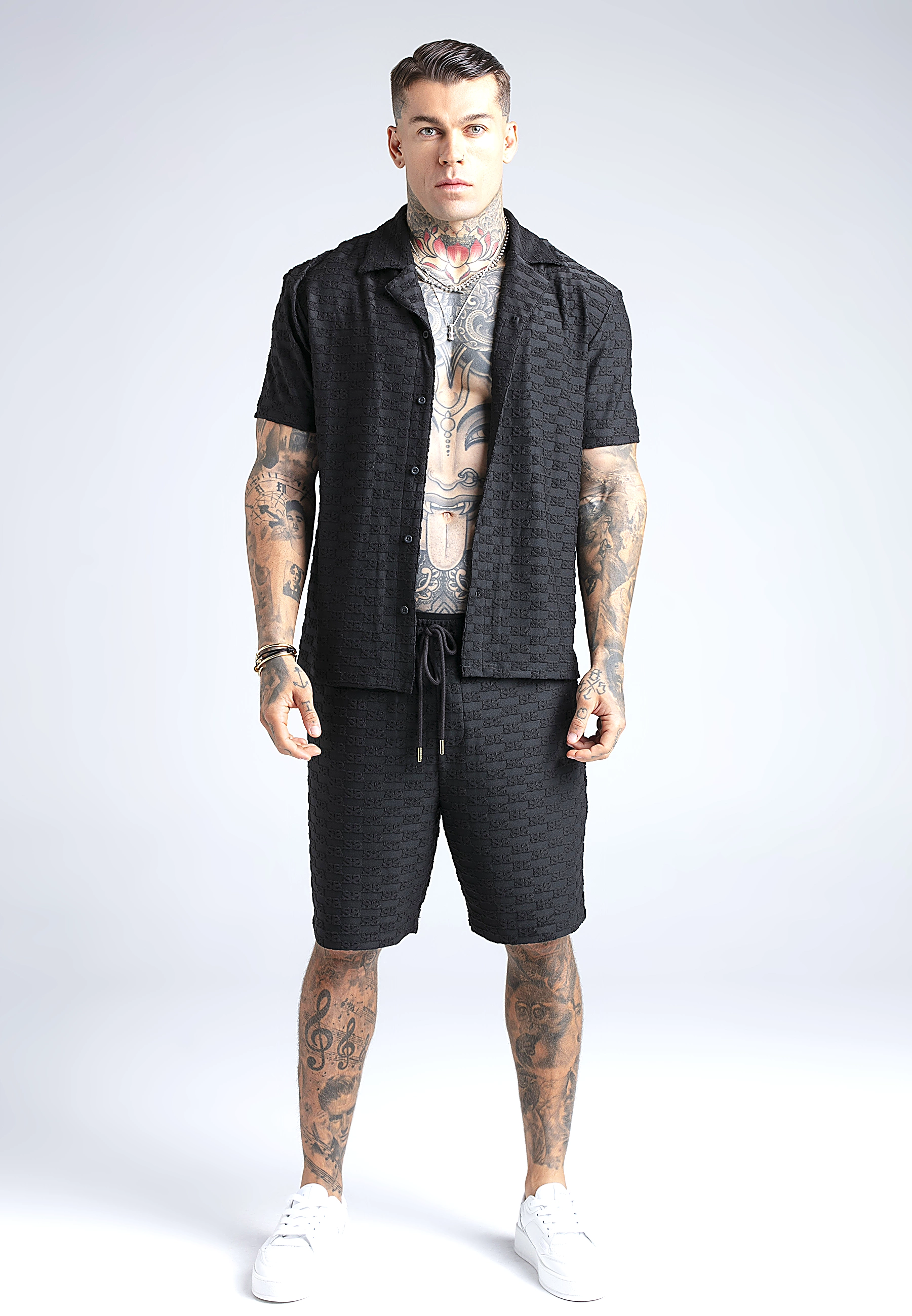 SIKSILK pánske šortky 29071 - čierne