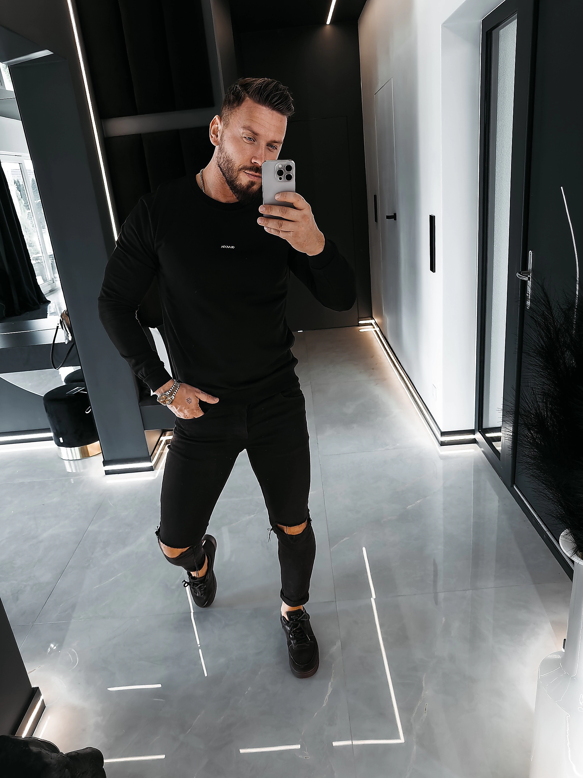 Bluza męska OLAVOGA Men TENGO - Czarny