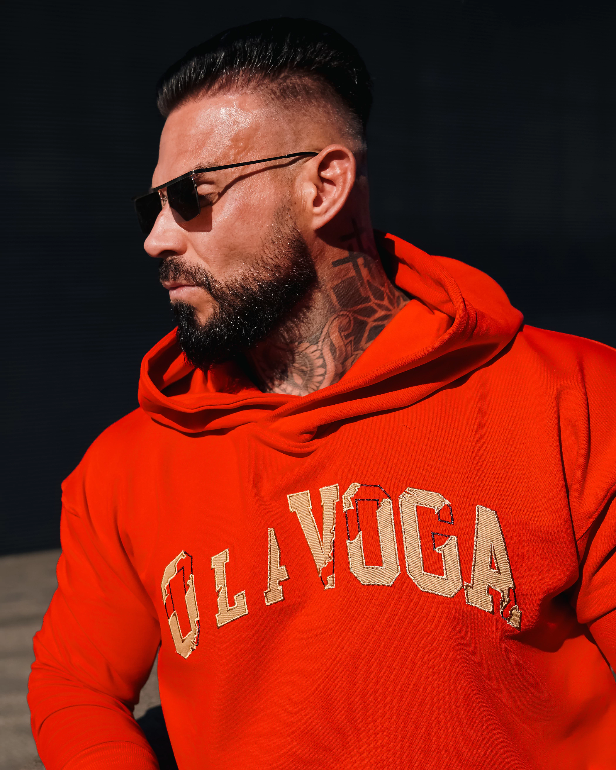 Bluza męska z kapturem OLAVOGA Men FLYTION - Czerwony