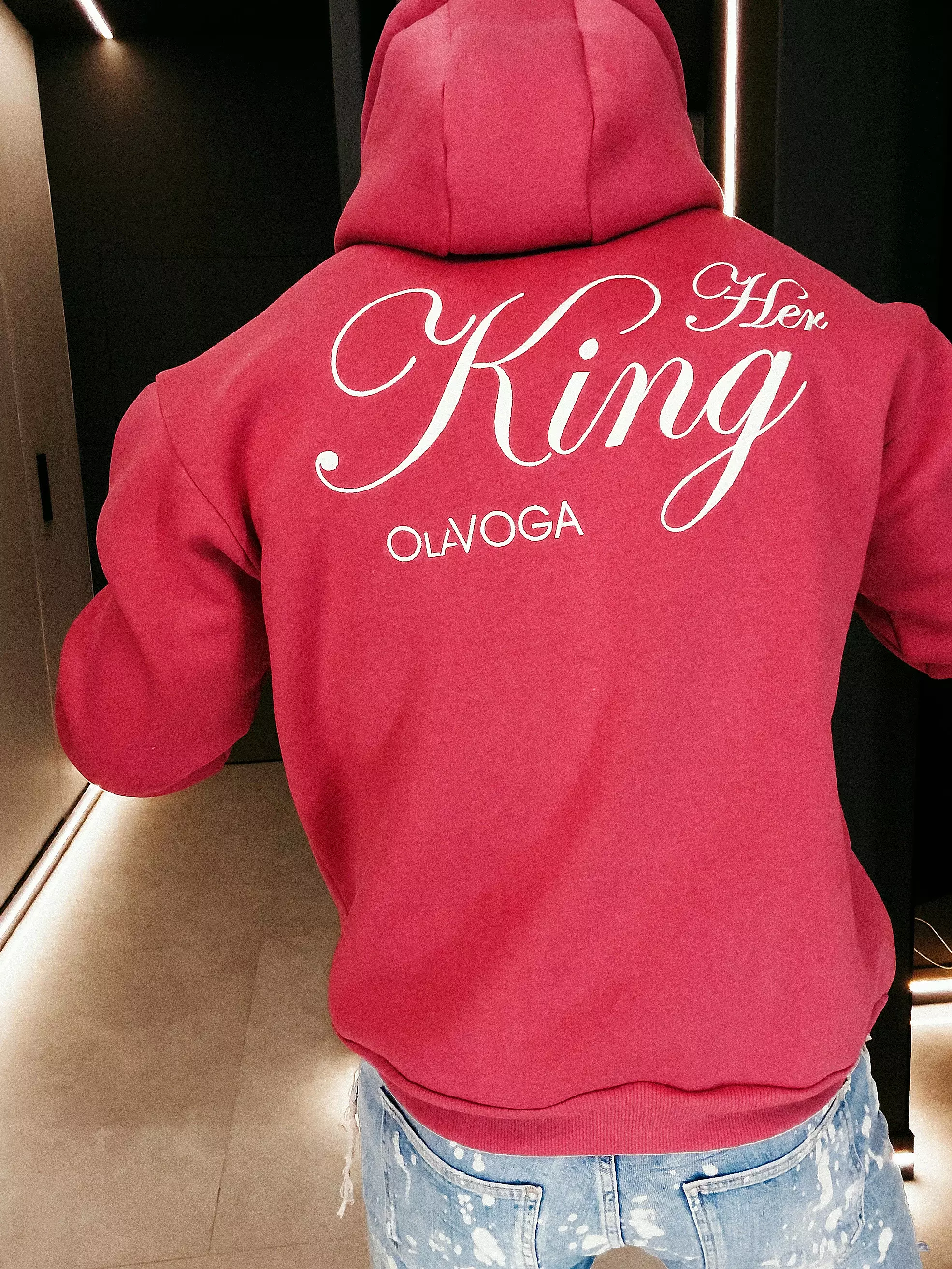 Herren Matchy Sweatshirt OLAVOGA Herren ADORE - Rosa