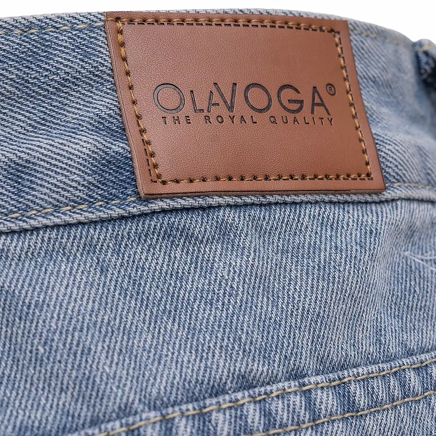 Women's denim trousers OLAVOGA DAKEN - Light denim