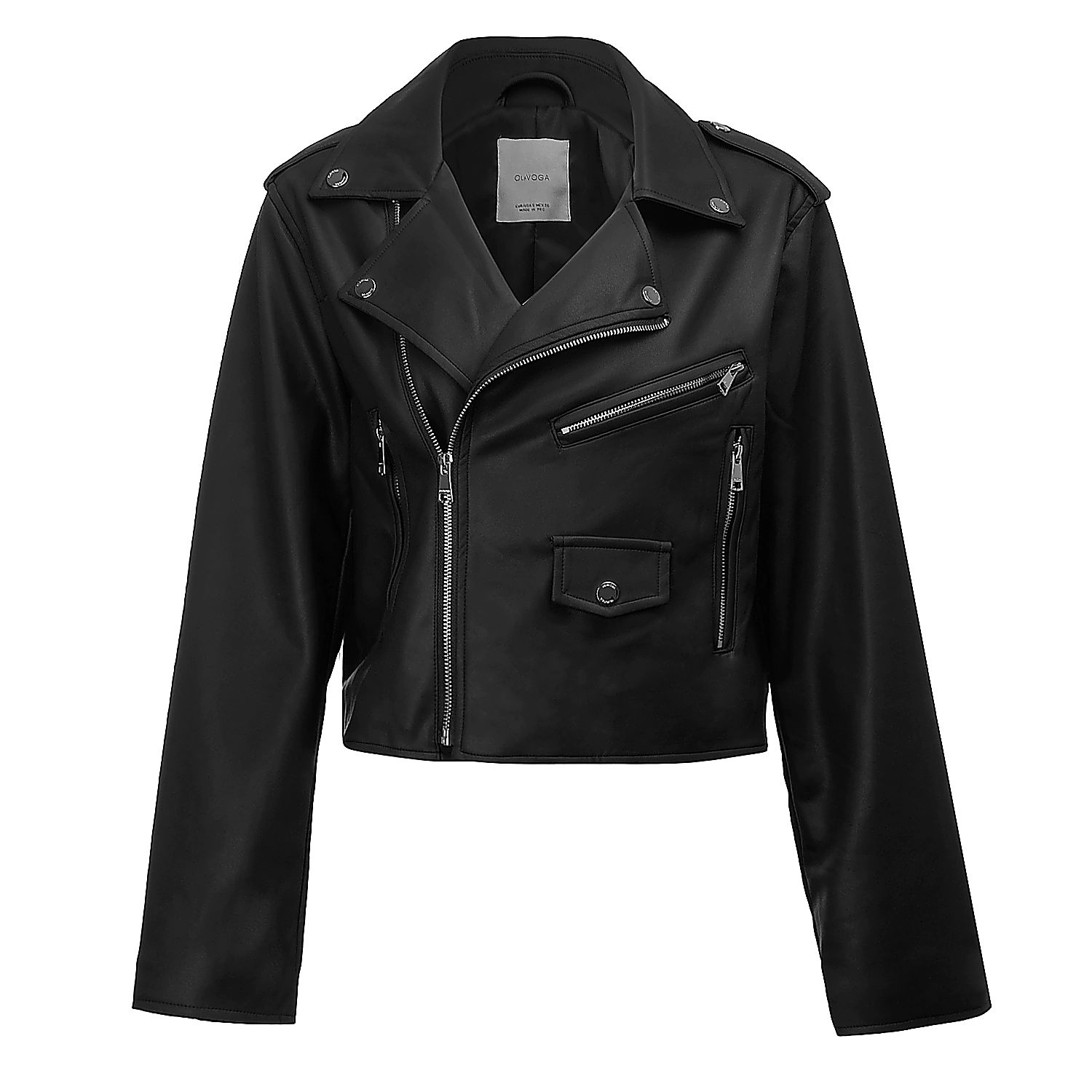 Kurtka damska biker OLAVOGA LADYO - Czarny
