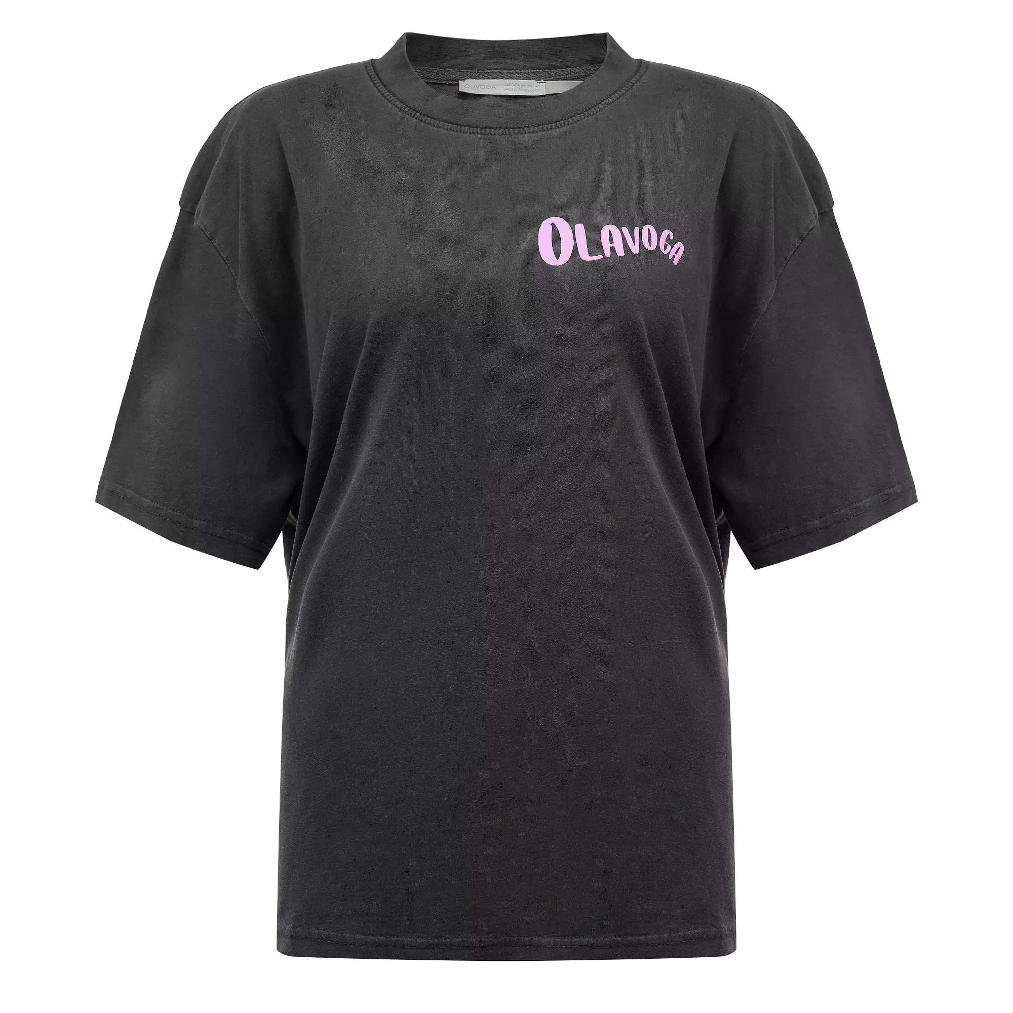OLAVOGA BABE dámske tričko oversize - Tmavosivé