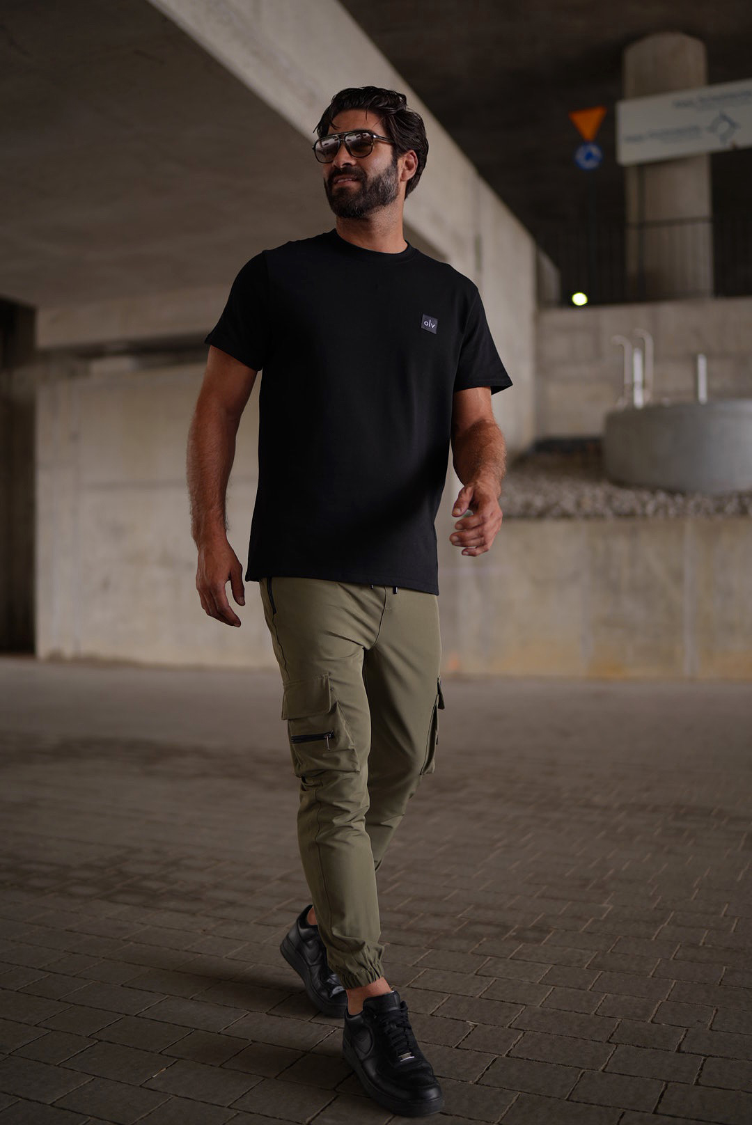 Pánské cargo kalhoty OLAVOGA Men KIENCE – khaki