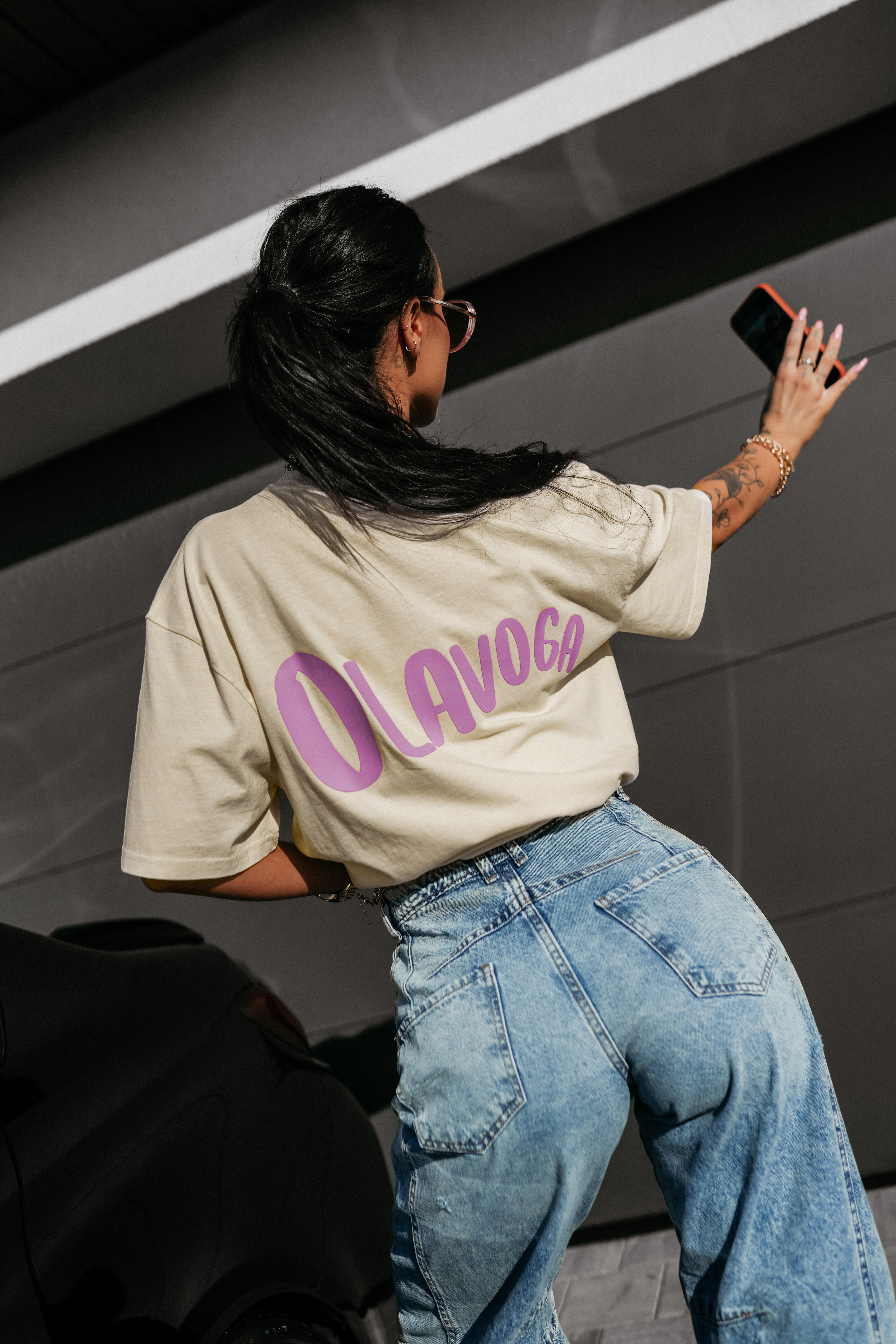 OLAVOGA BABE dámske tričko oversize - Ecru