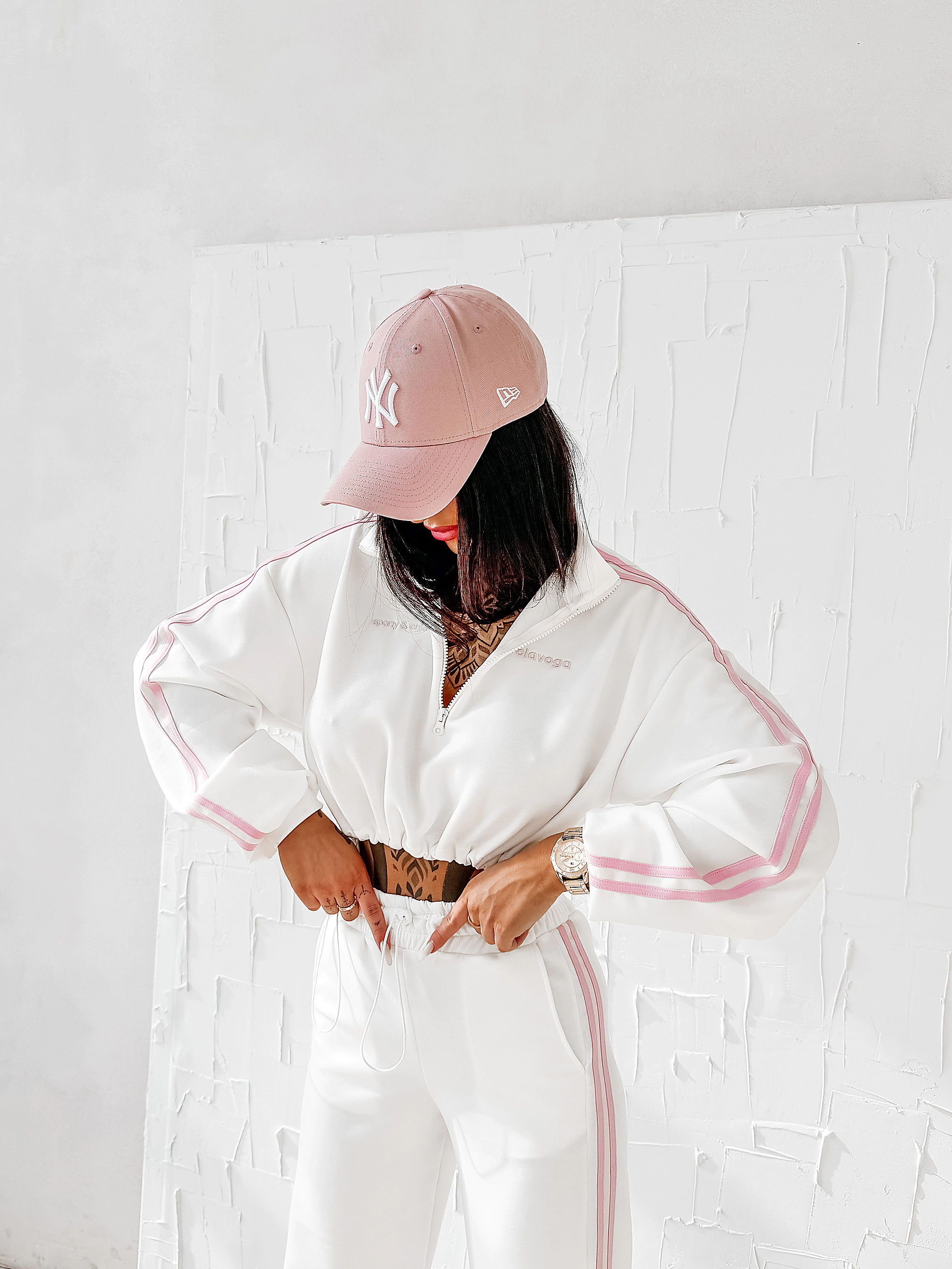 OLAVOGA FINE FORM zip collar set - Écru