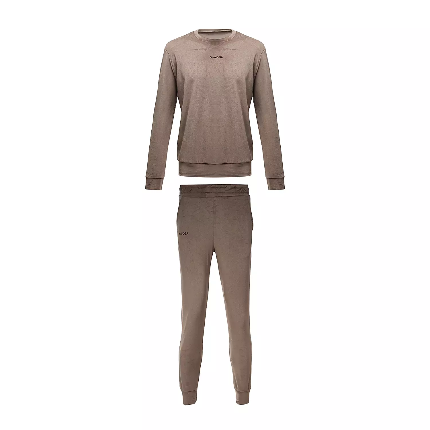 Damenset aus Velours OLAVOGA VELVET ASH MEN - Latte