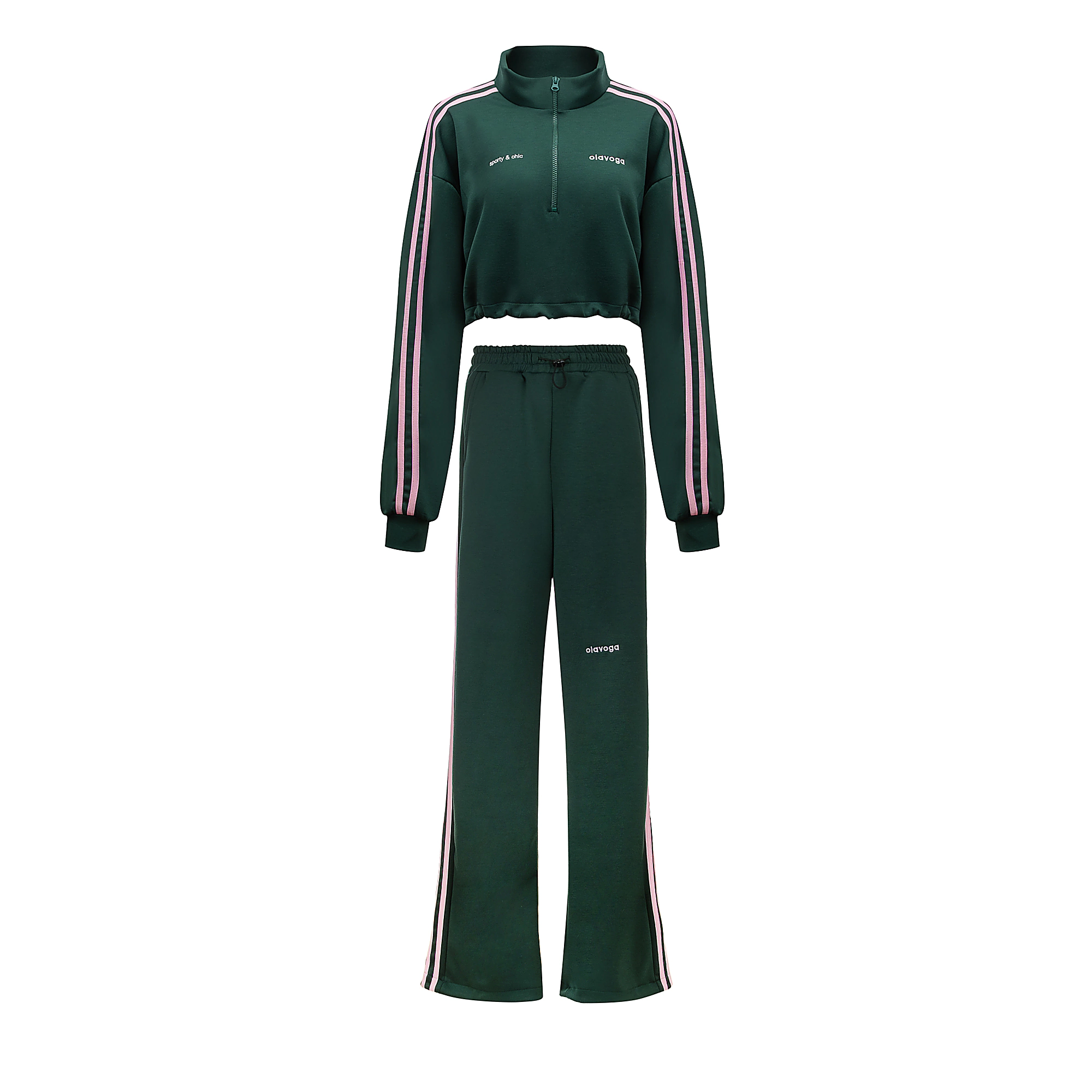 OLAVOGA FINE FORM collar set with zip - Green