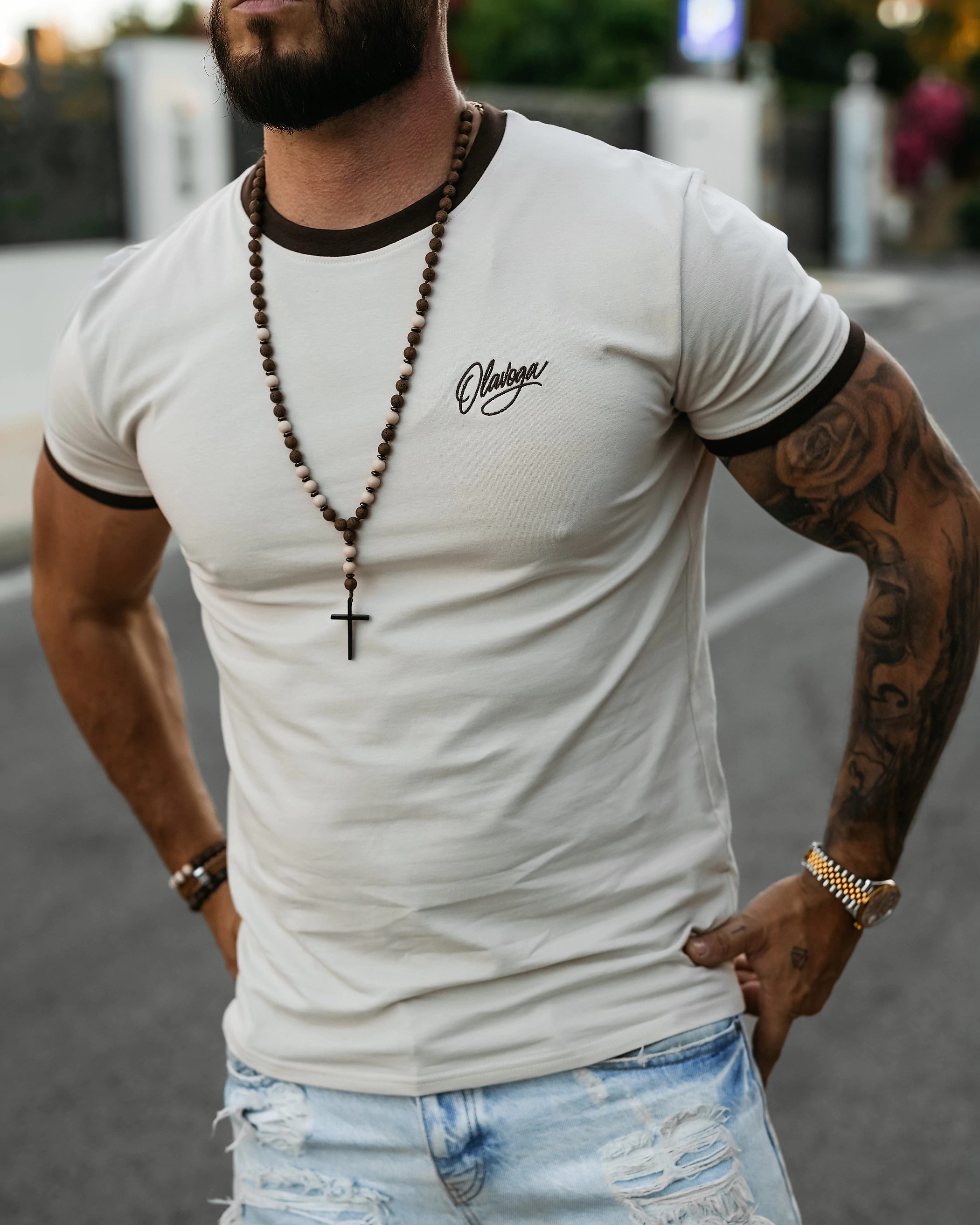 OLAVOGA Men VIROO T-shirt - Beige