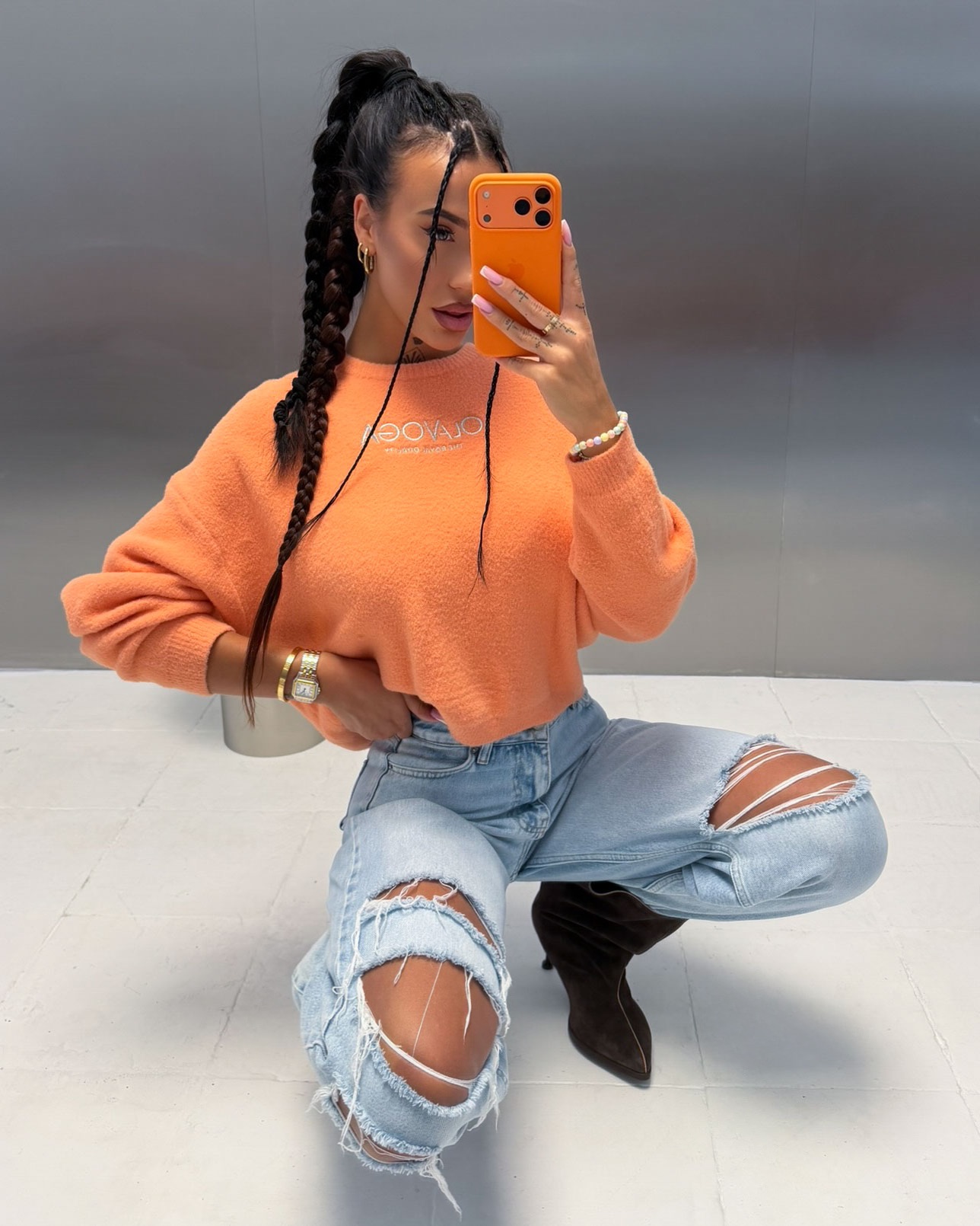 OLAVOGA DELIA Women’s Jumper – Orange