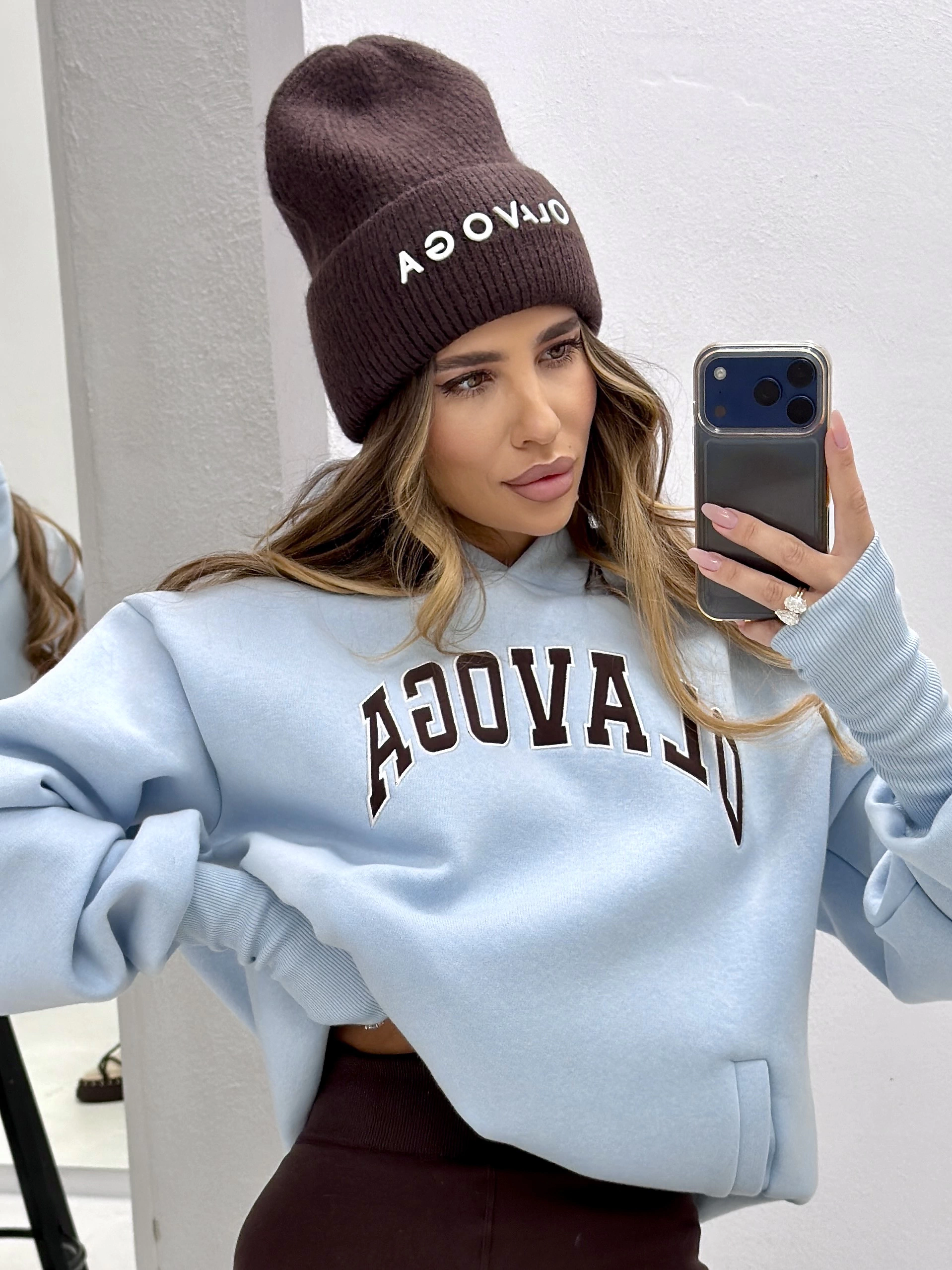 Czapka damska beanie OLAVOGA MEDINA - Brąz