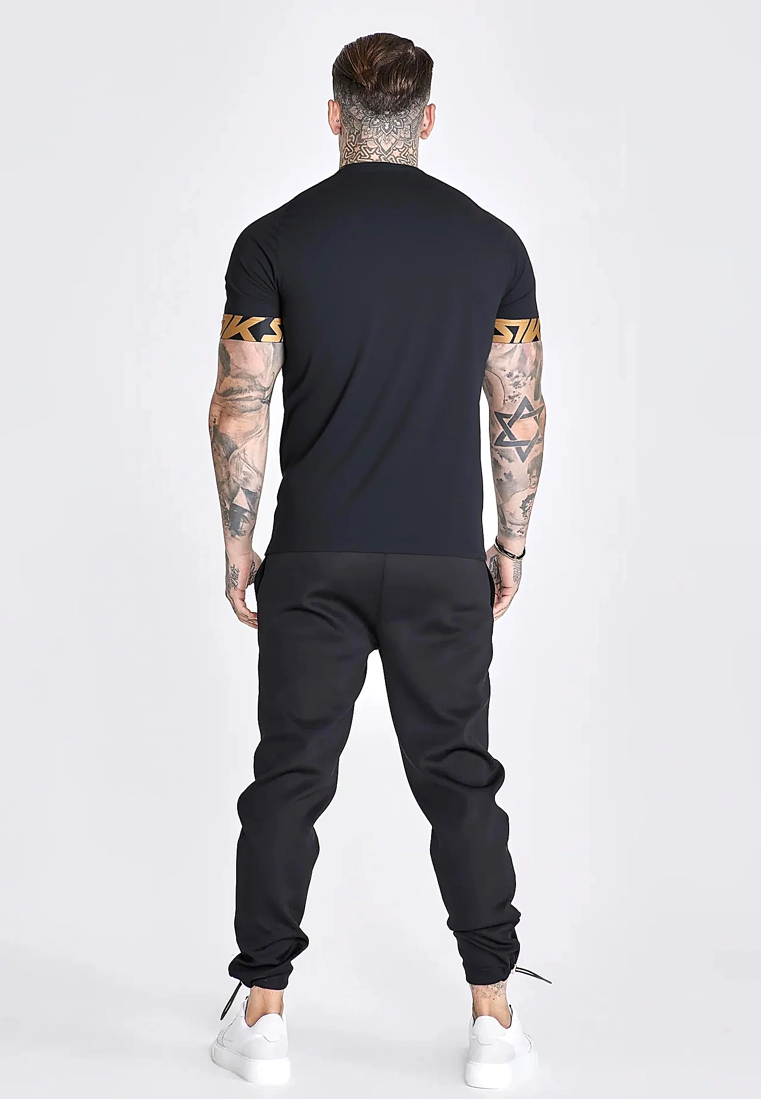 T-shirt męski streetwear SIKSILK 29779 - Czarny