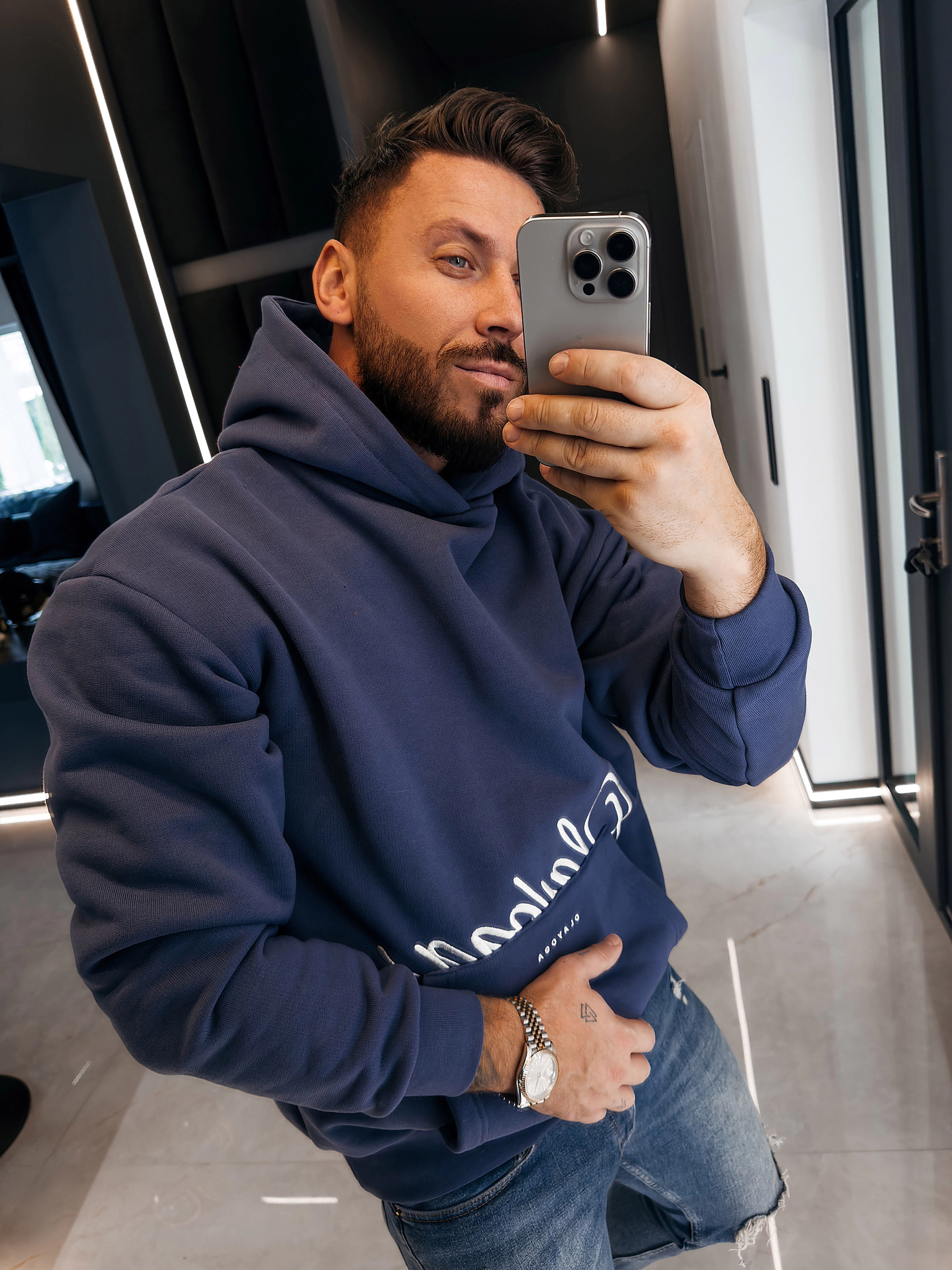Bluza męska OLAVOGA Men GROUND - Granatowy