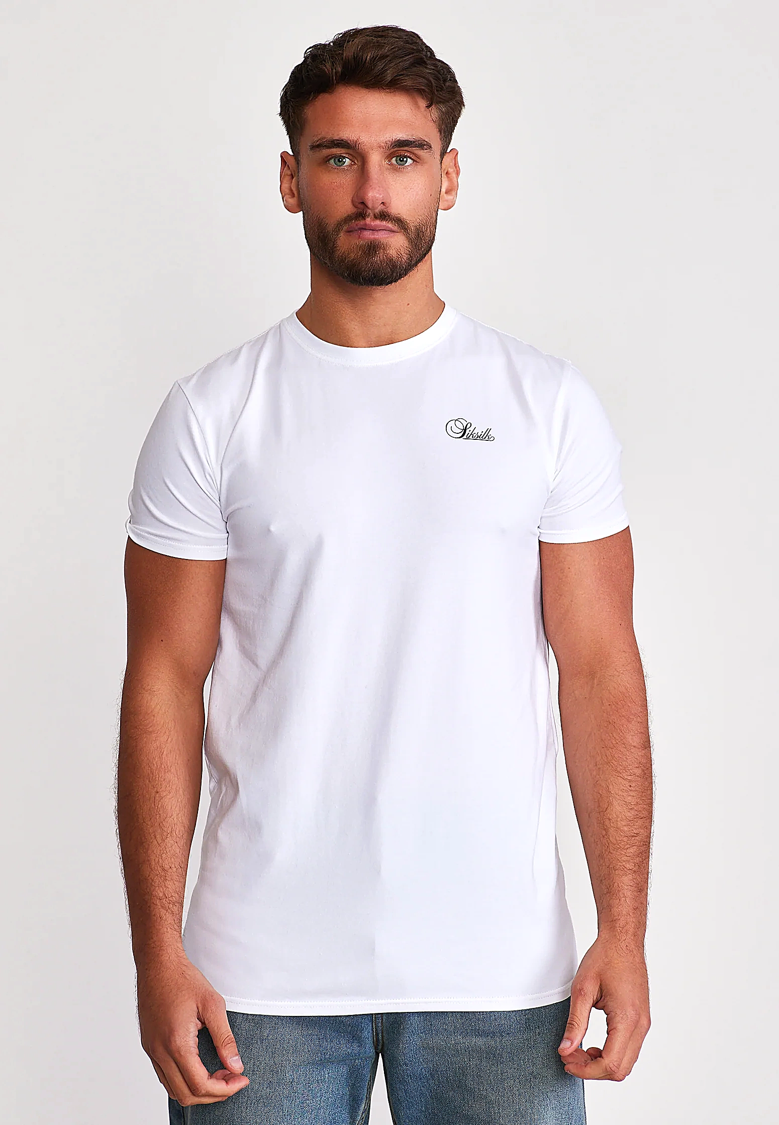 3pak t-shirt męski muscle fit SIKSILK 29833 - Wielokolorowy