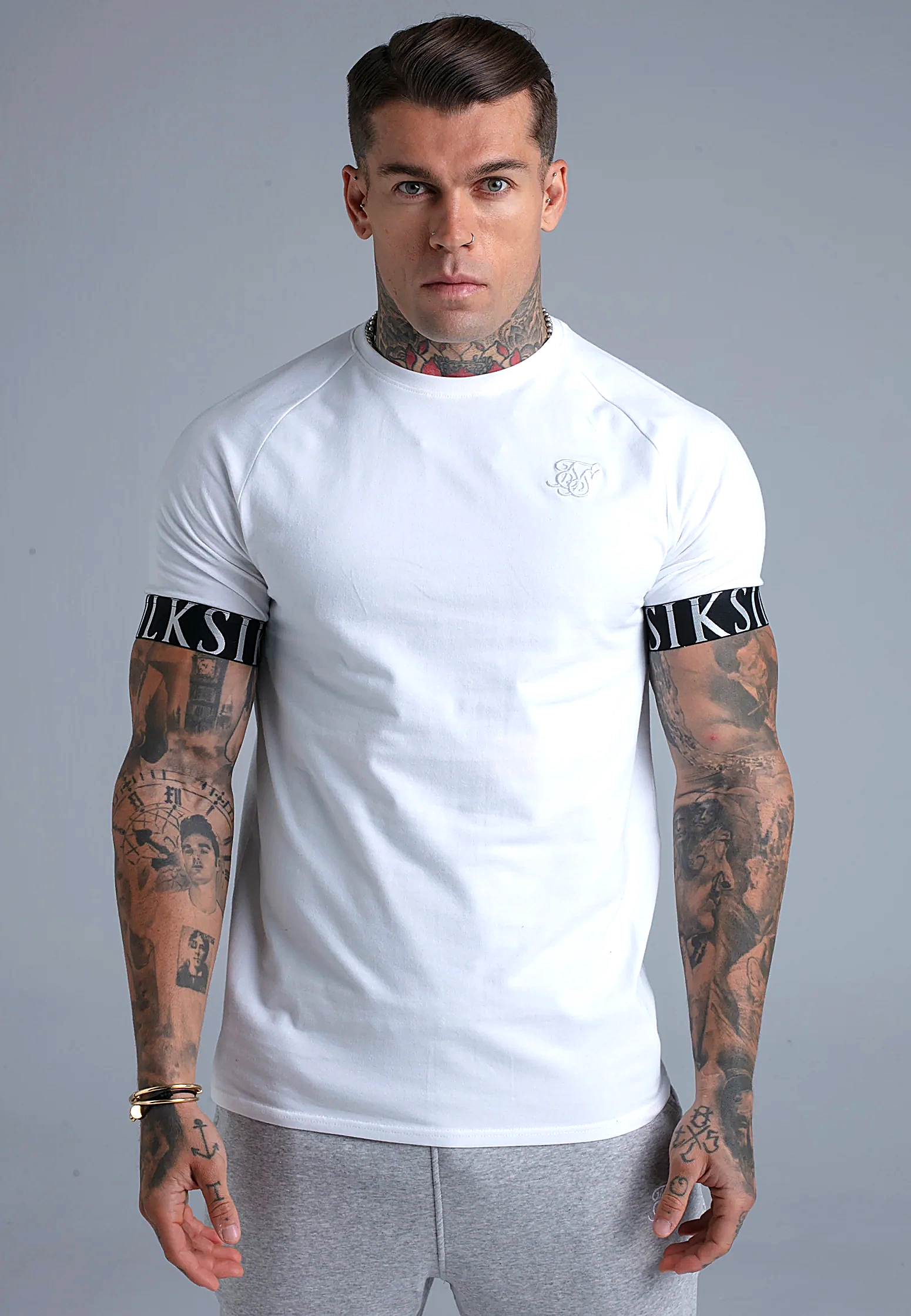 3pak t-shirt męski TECH SIKSILK 29837 - Wielokolorowy