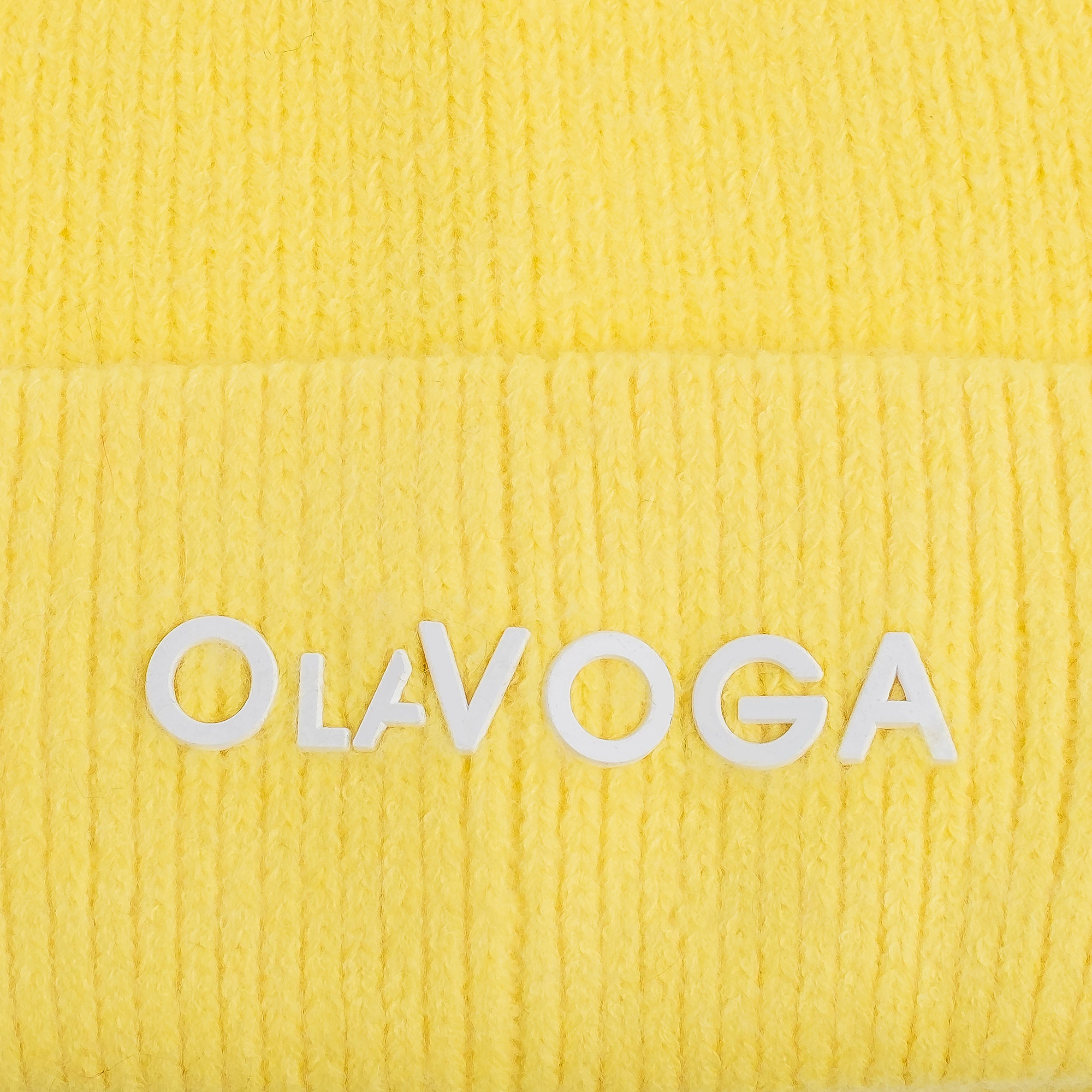Czapka damska beanie OLAVOGA MEDINA - Żółty
