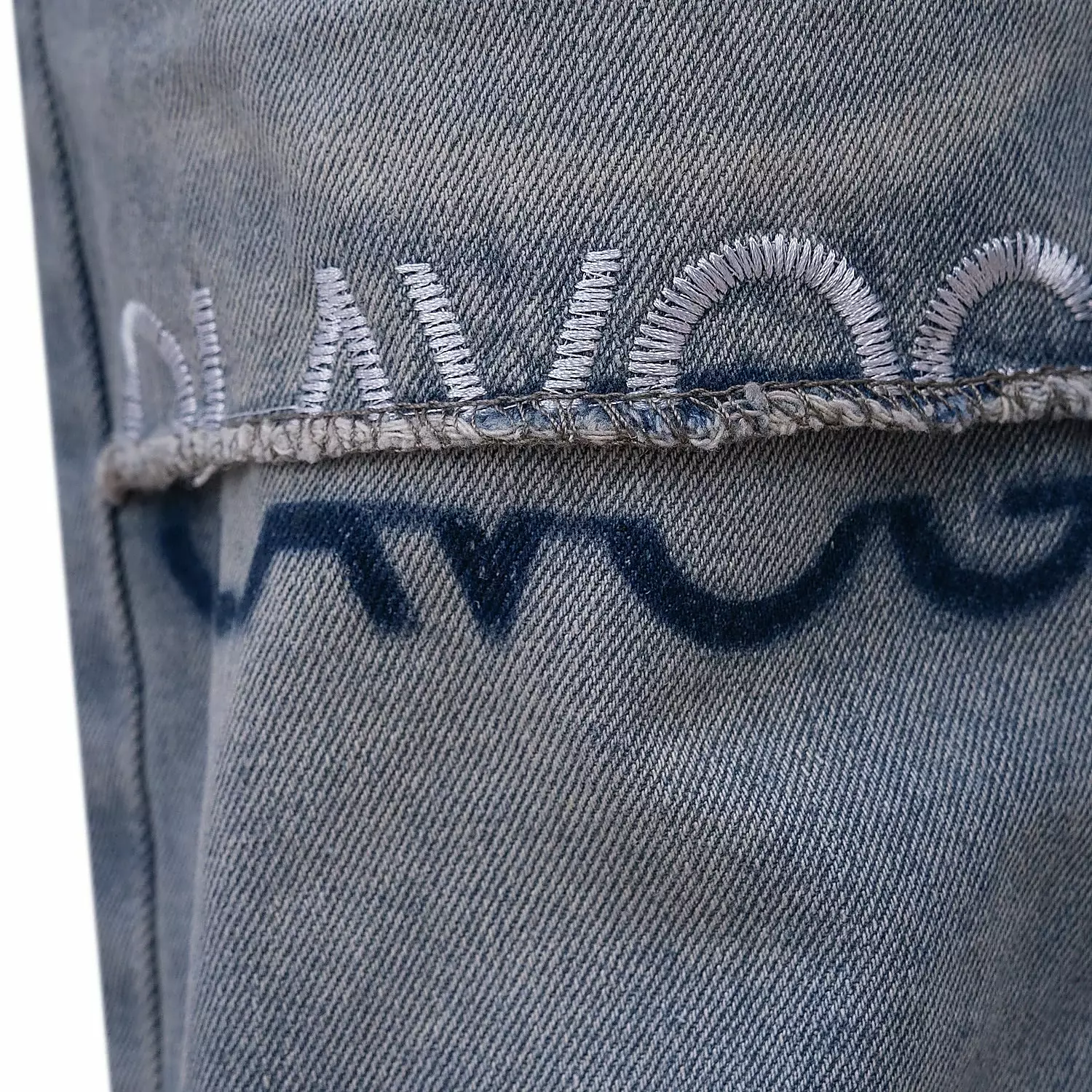 Women's denim trousers OLAVOGA DAKEN - Light denim