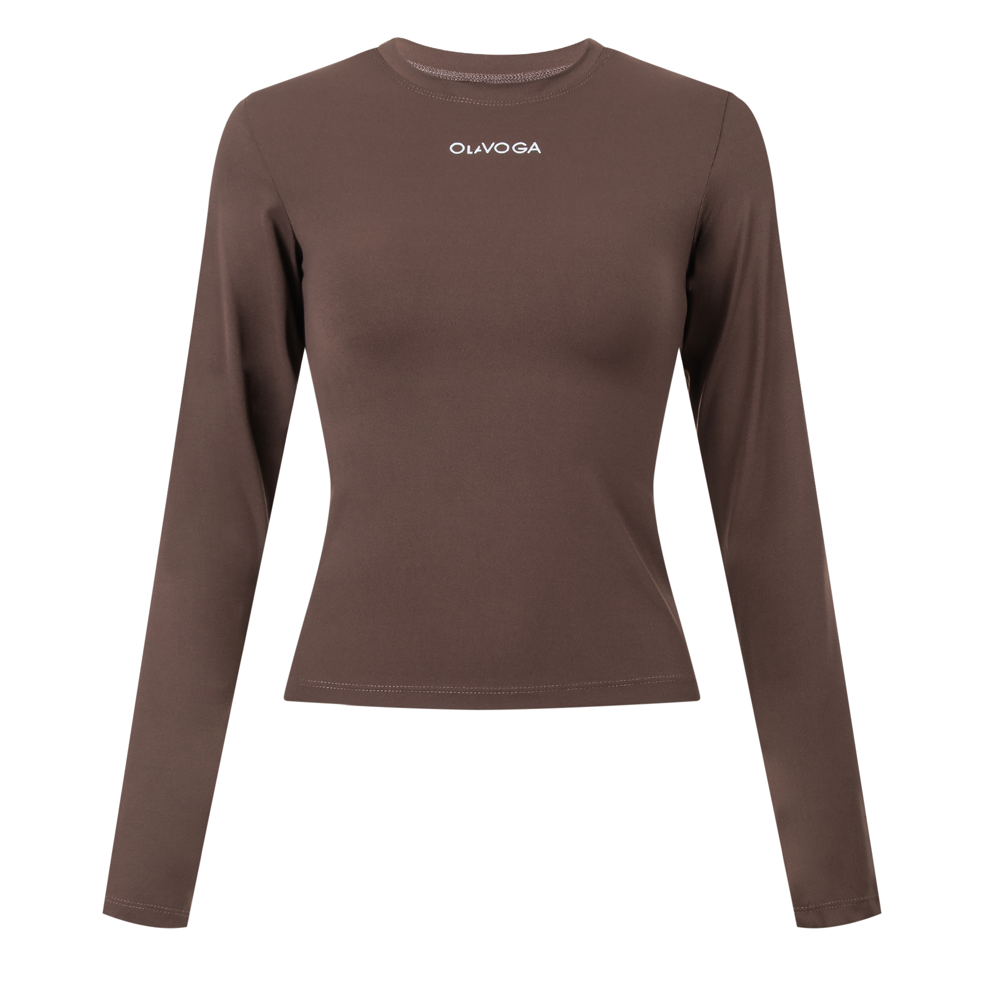 Figurbetontes Damen-Longsleeve OLAVOGA SISSI - Braun