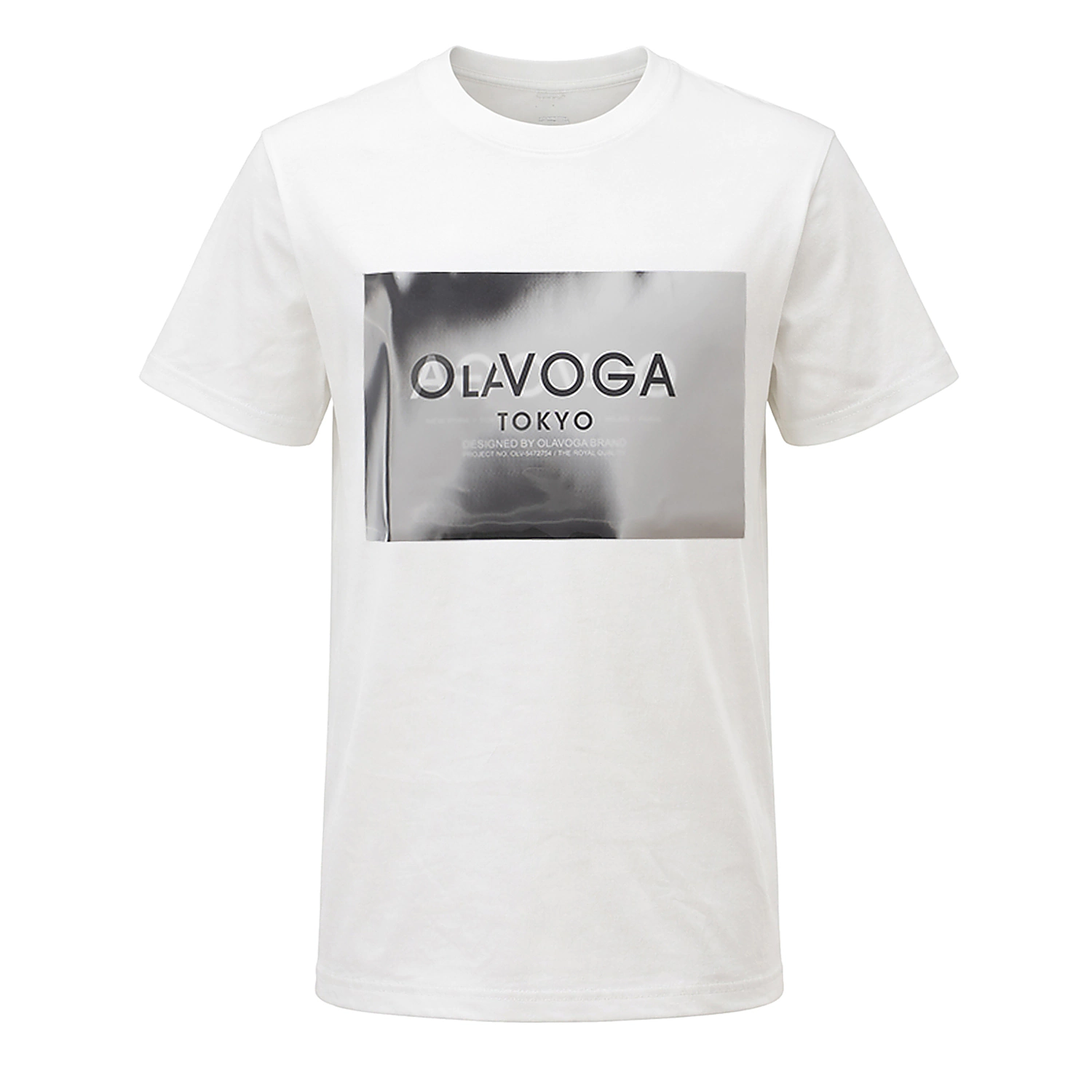 OLAVOGA Herren ALMAIN T-Shirt mit Applikation - Ecru