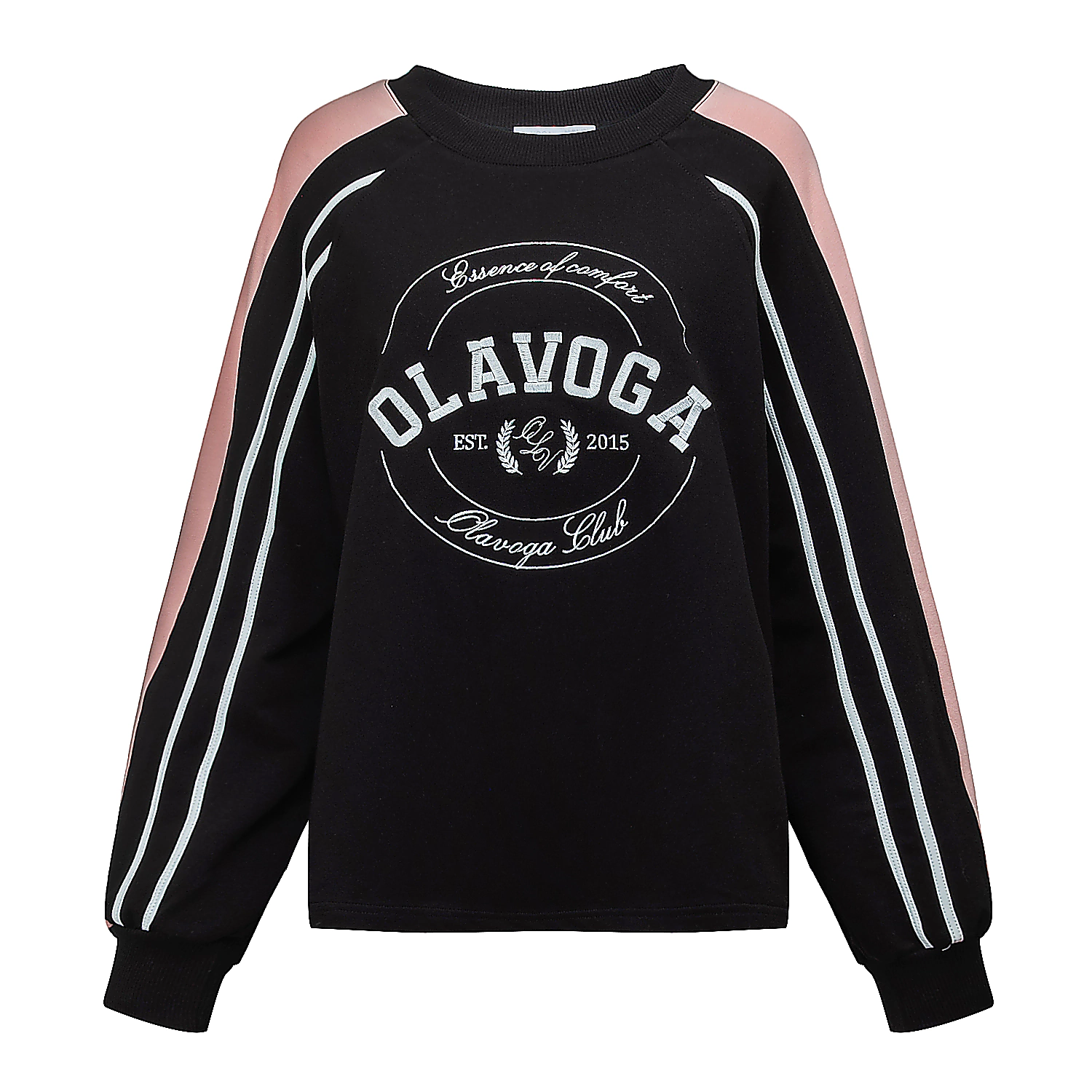 Damen Sweatshirt OLAVOGA DELORA - Schwarz + Neonkoralle
