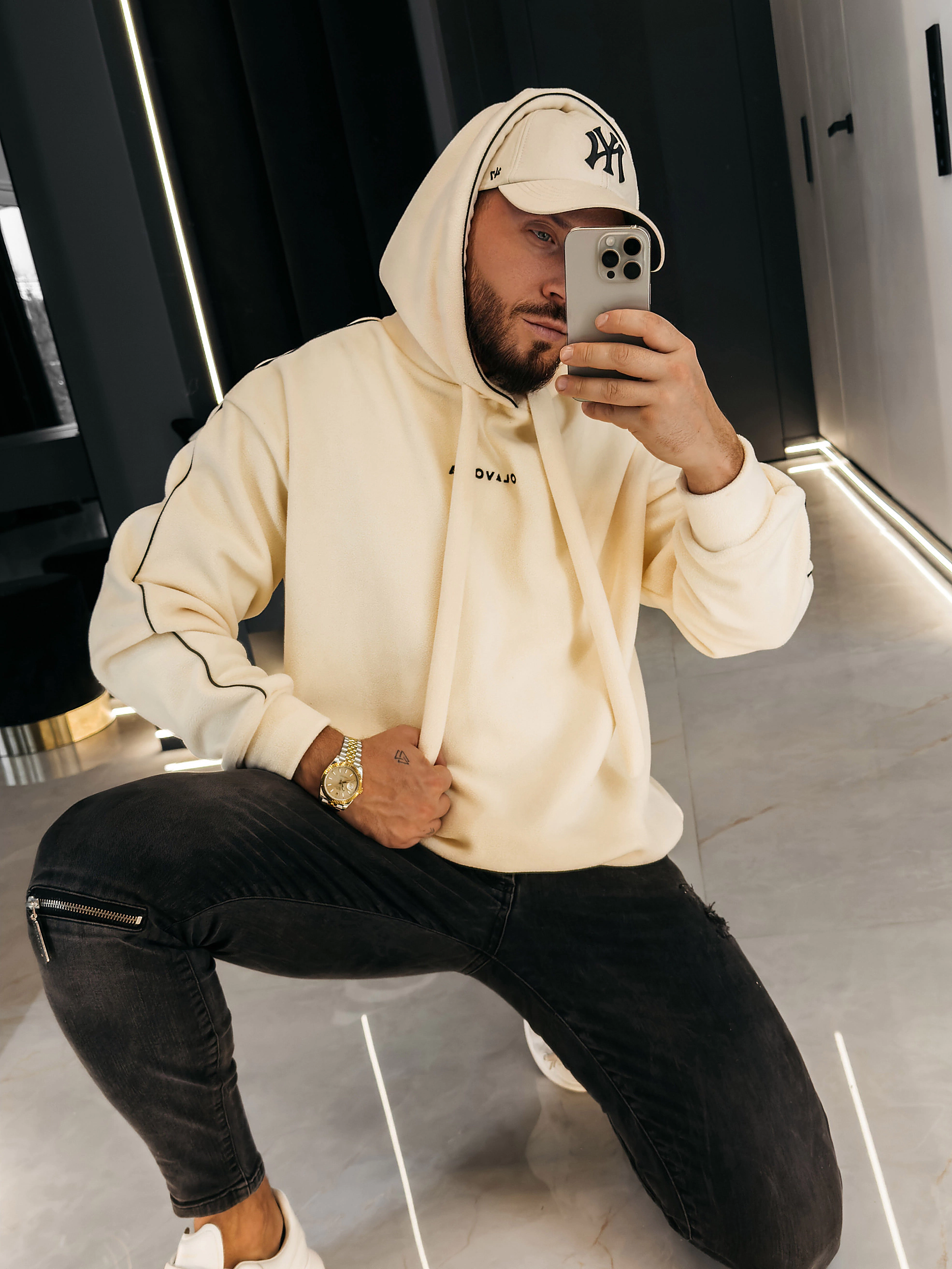 Bluza męska OLAVOGA Men PLUME - Kokosowy