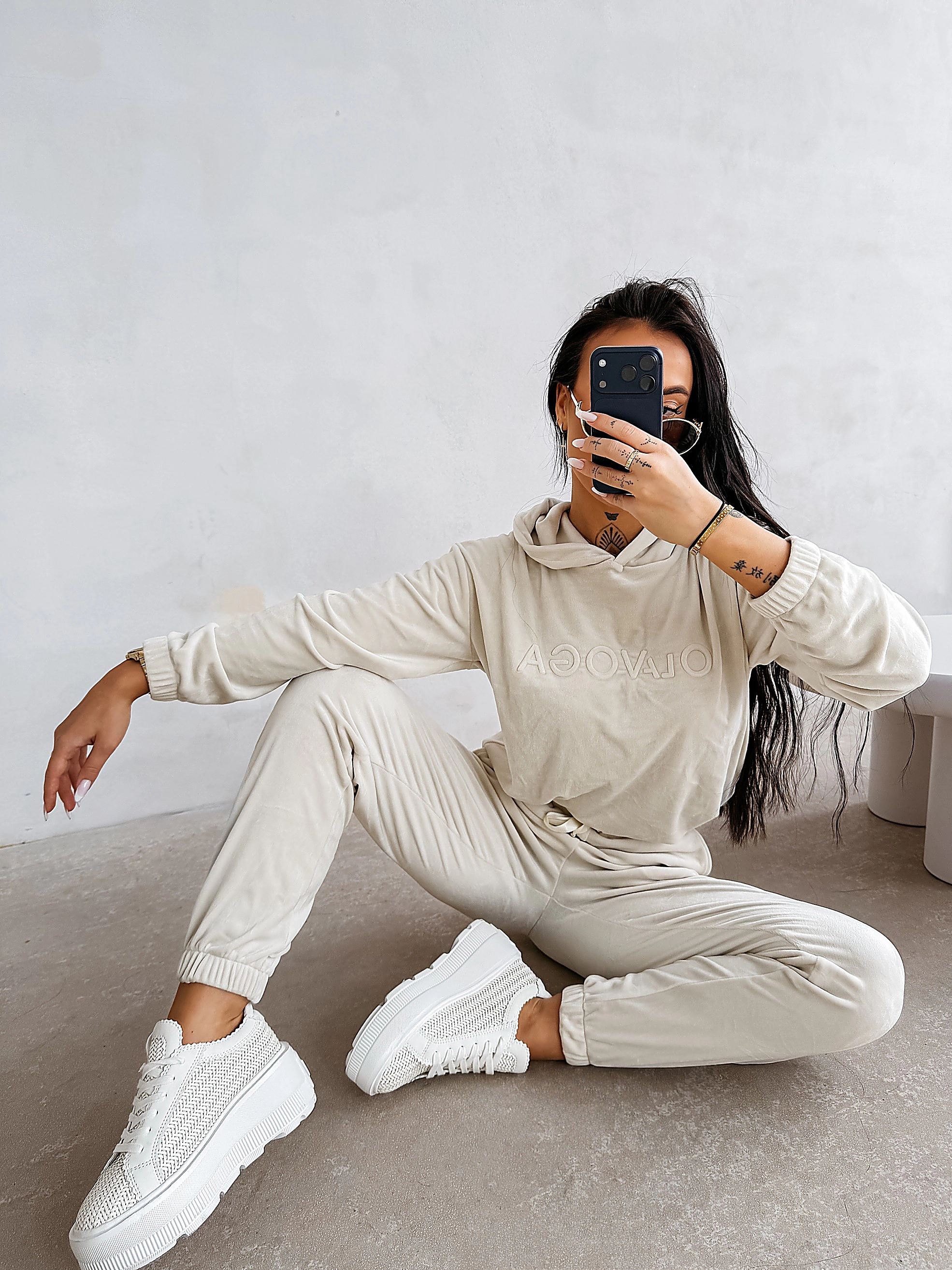 Damen-Kapuzenset OLAVOGA BELORE - Beige