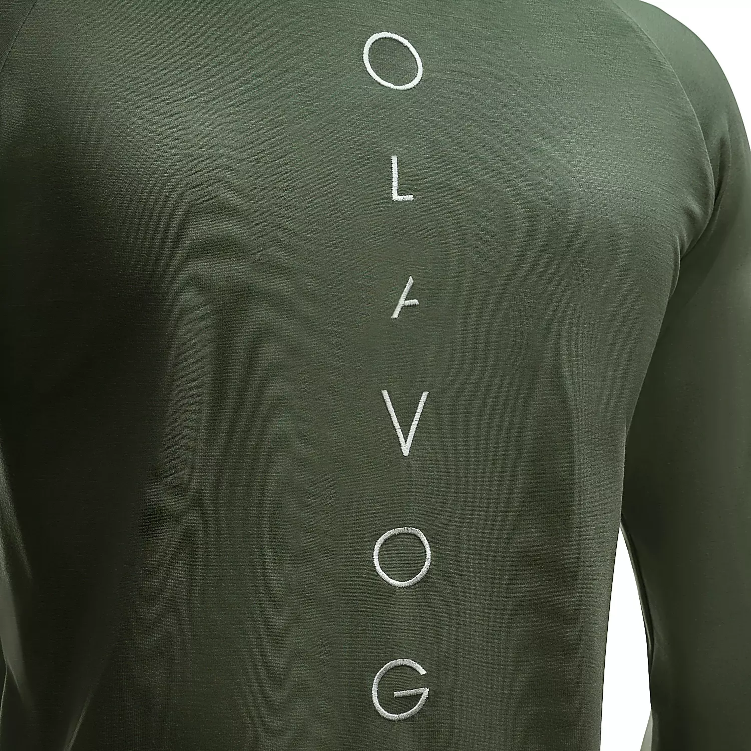 OLAVOGA Pánské tričko s dlouhým rukávem MIRE - olivové