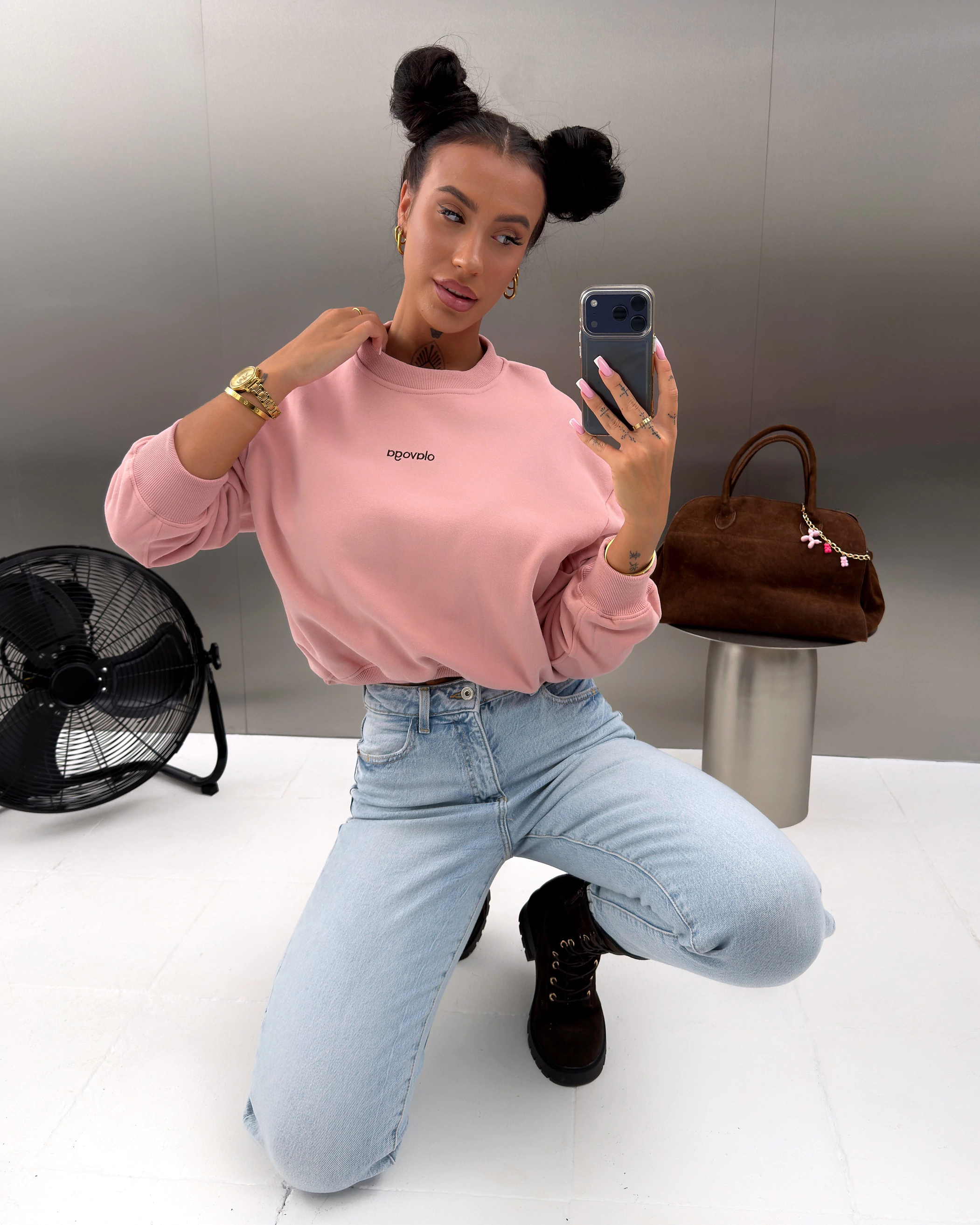 OLAVOGA DAWN Women’s Cotton Sweatshirt – Pink