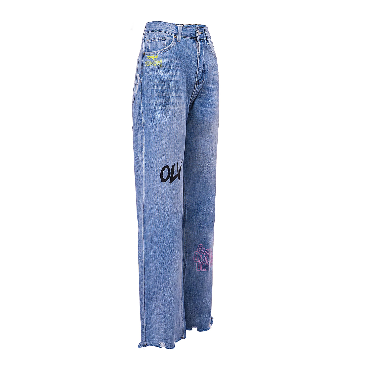 OLAVOGA VIVID bedruckte Damenhose - Dark denim
