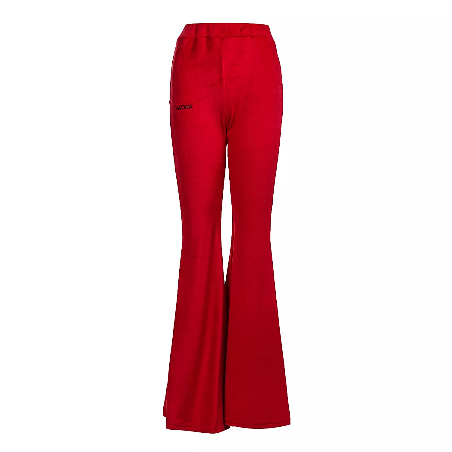 Komplet damski casual welurowy OLAVOGA VELVET WOOD - Czerwony