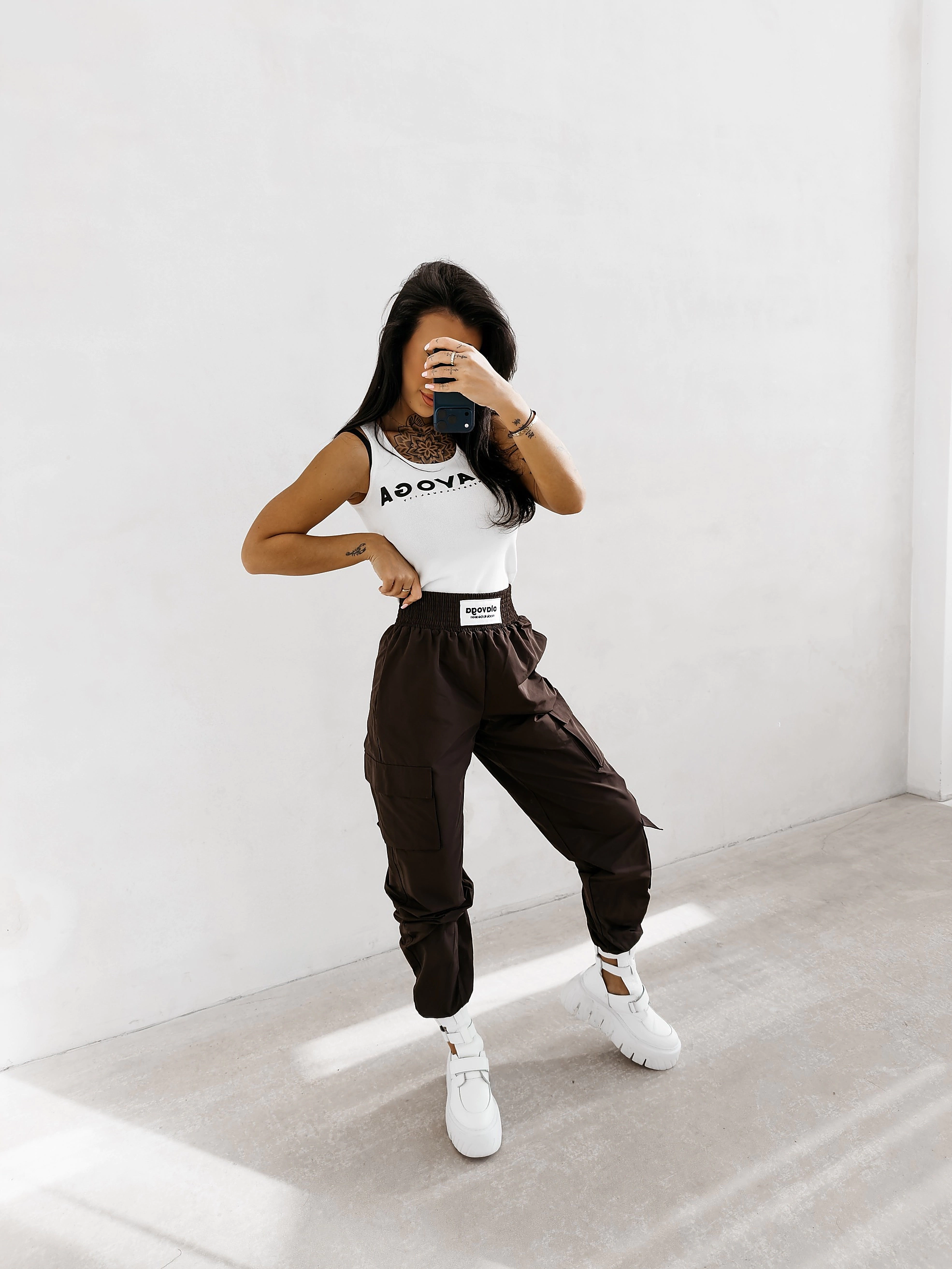 Streetwear-Hose für Damen OLAVOGA BURNT SIENNA PANTS - Braun