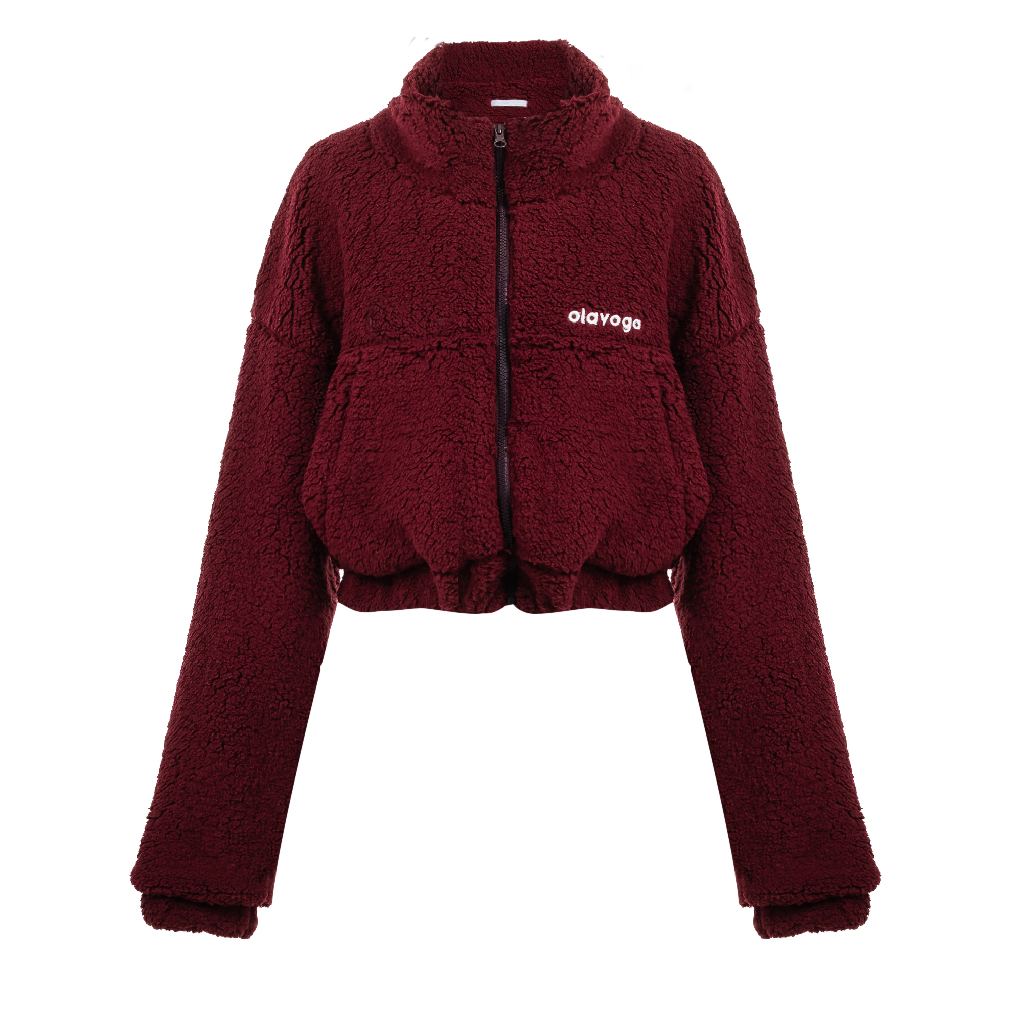 Bluza damska teddy OLAVOGA KEEP - Bordo