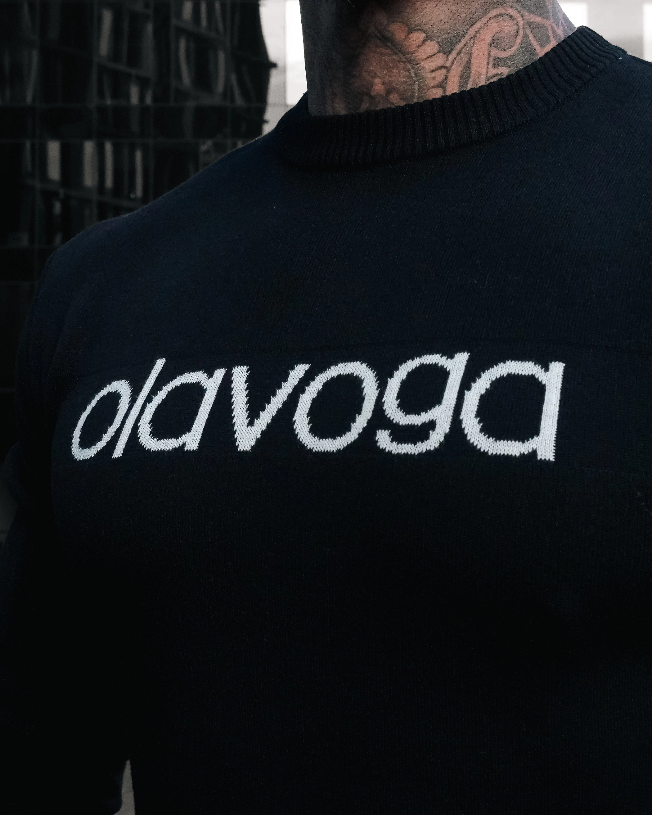 Sweter męski OLAVOGA Men SALO - Czarny