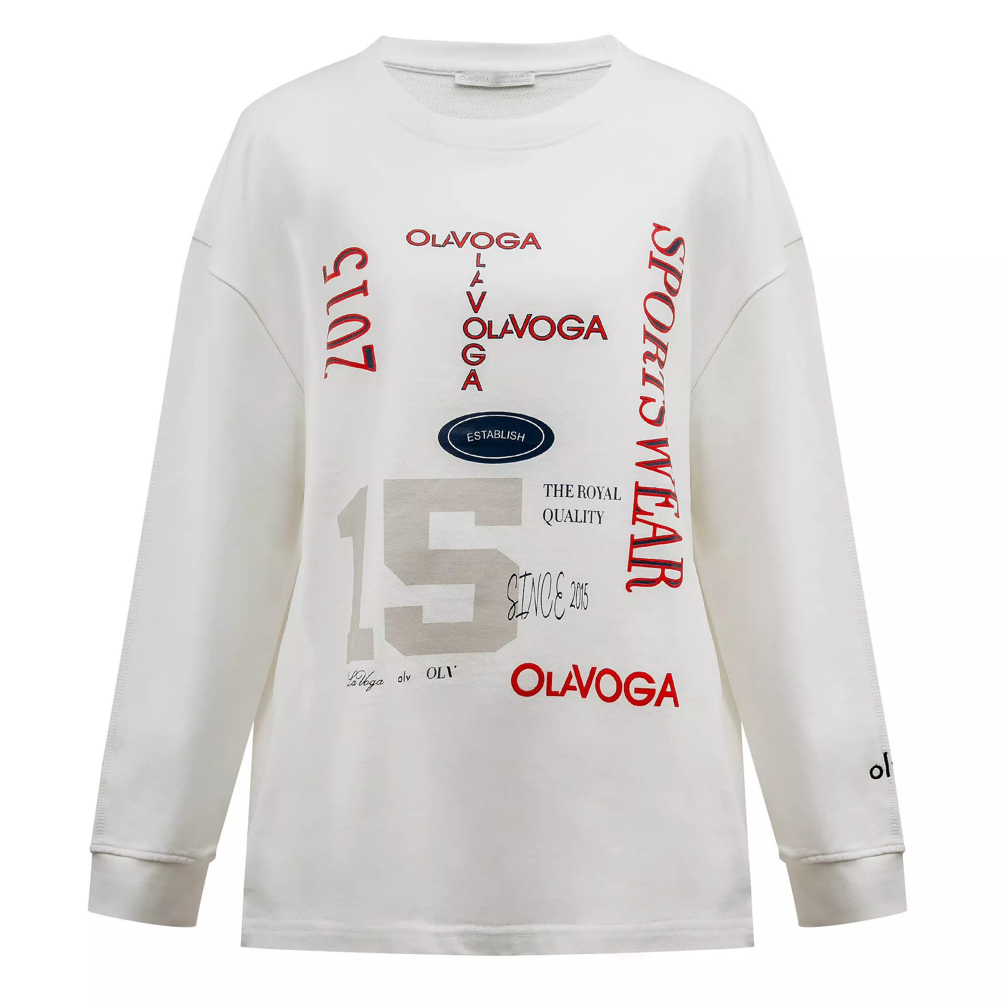 Women's sweatshirt OLAVOGA APARE - Ecru