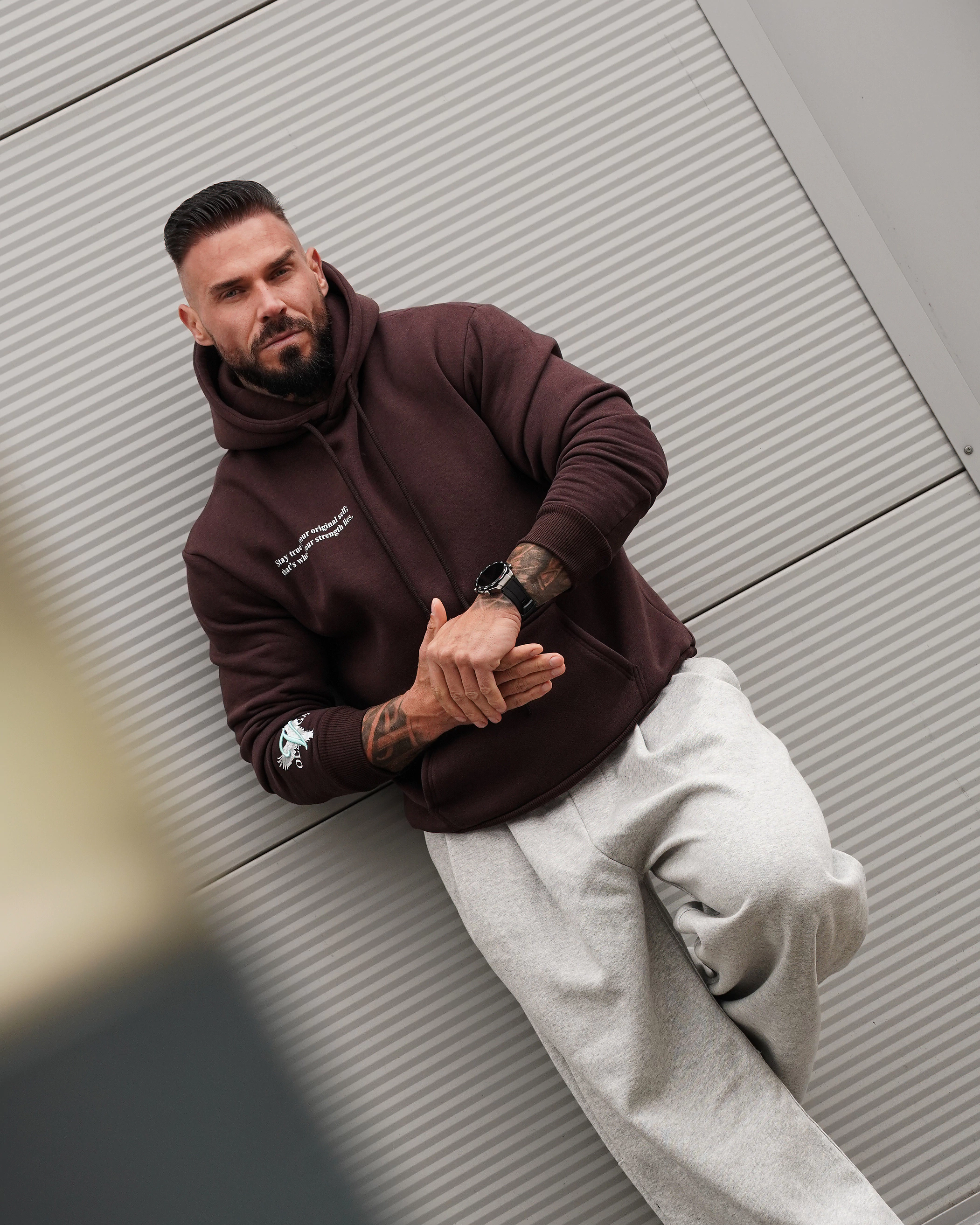 Bluza męska ze skrzydłami OLAVOGA Men EAGLE - Brąz