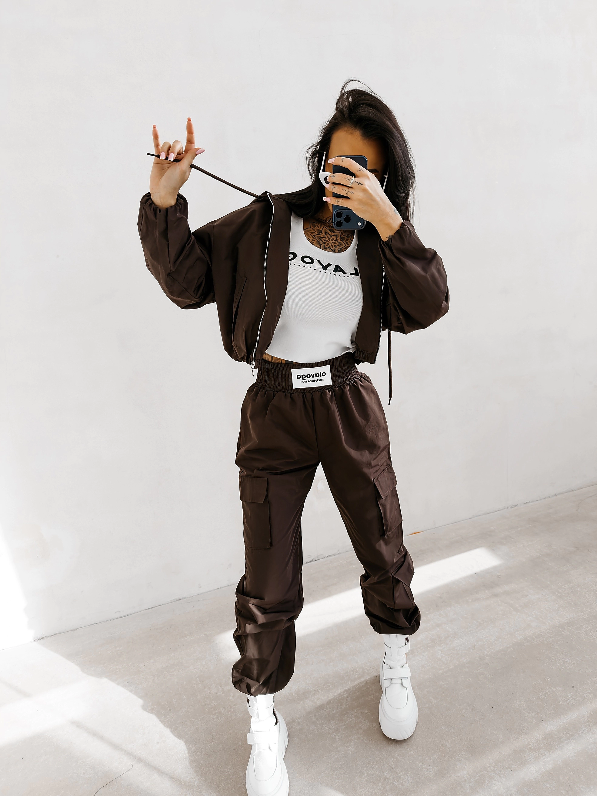 Streetwear-Hose für Damen OLAVOGA BURNT SIENNA PANTS - Braun