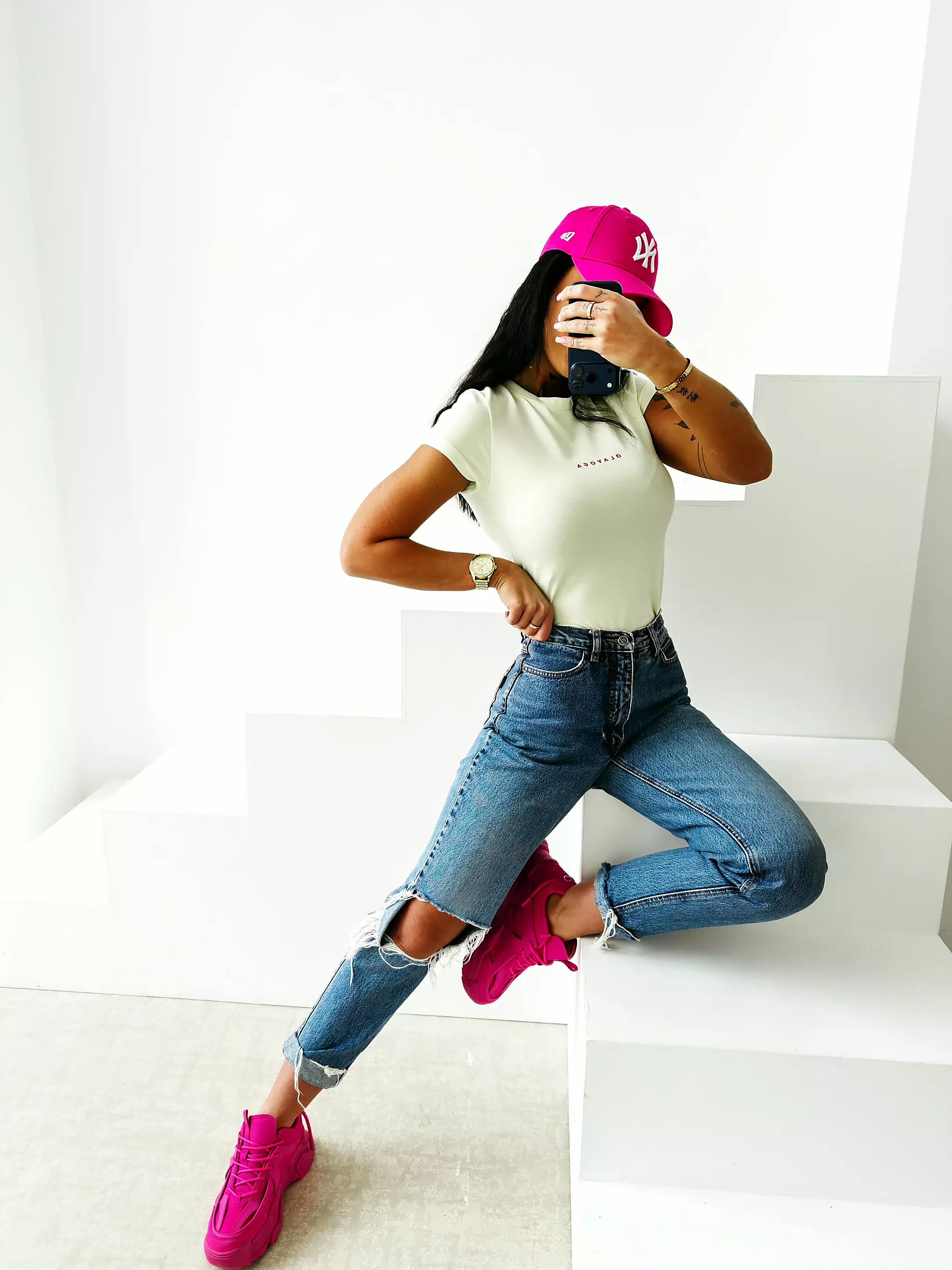 Women's classic T-shirt OLAVOGA LIVA - Lime green