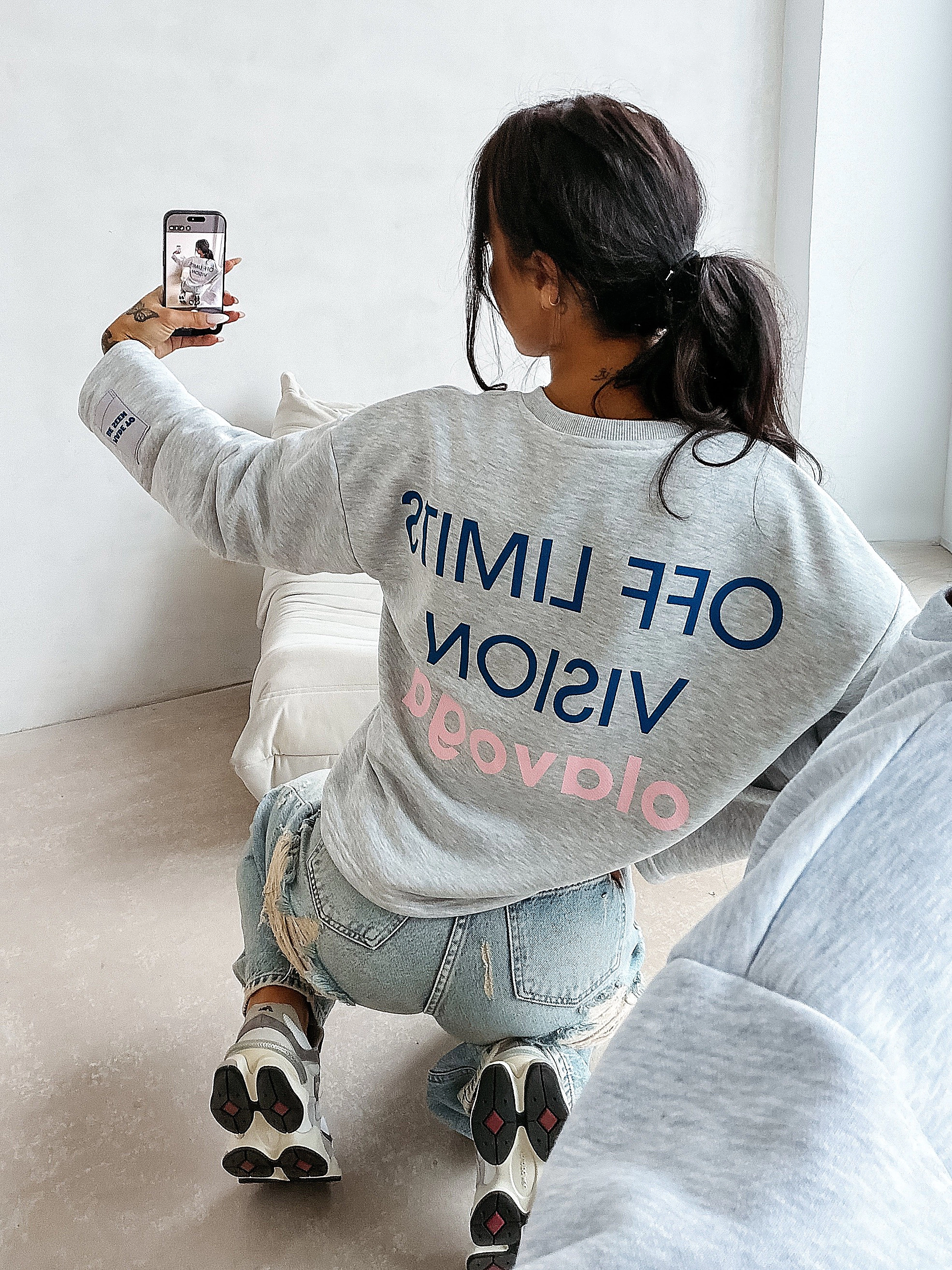 Damen Sweatshirt OLAVOGA URBAN ROYAL - Grau