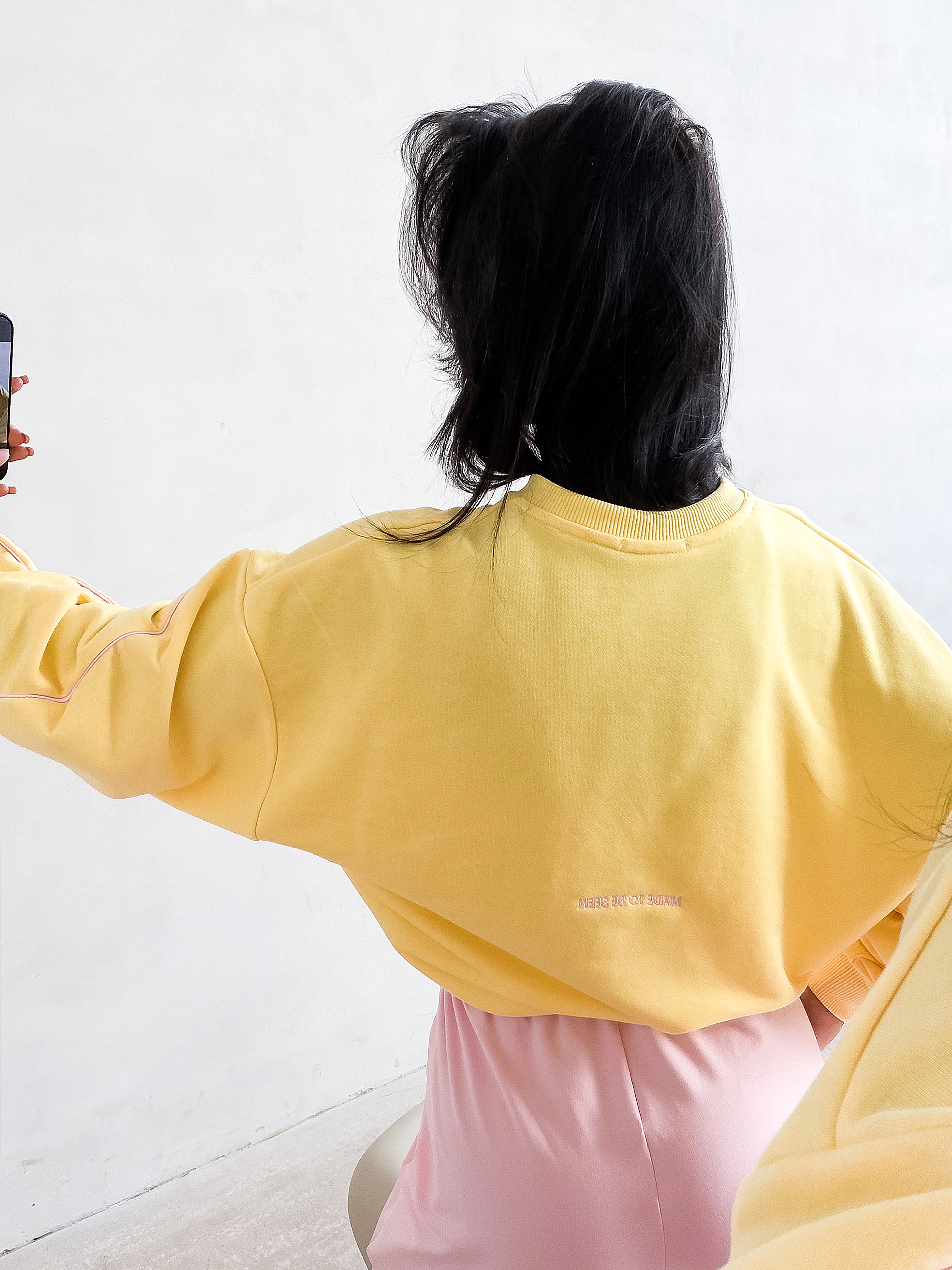 Bluza damska oversize OLAVOGA MELLOW - Żółty
