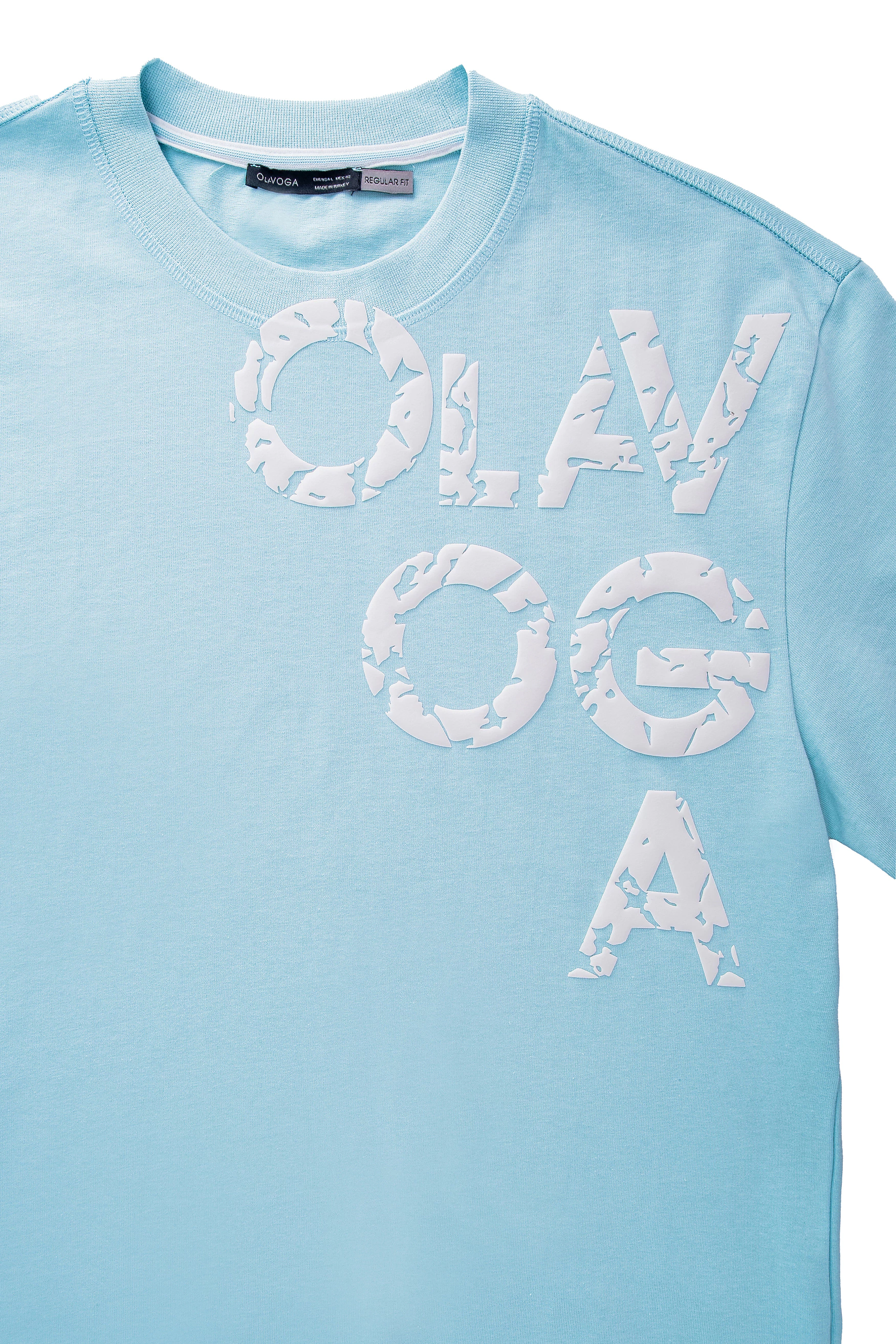 T-shirt męski OLAVOGA Men MALOR - Błękitny
