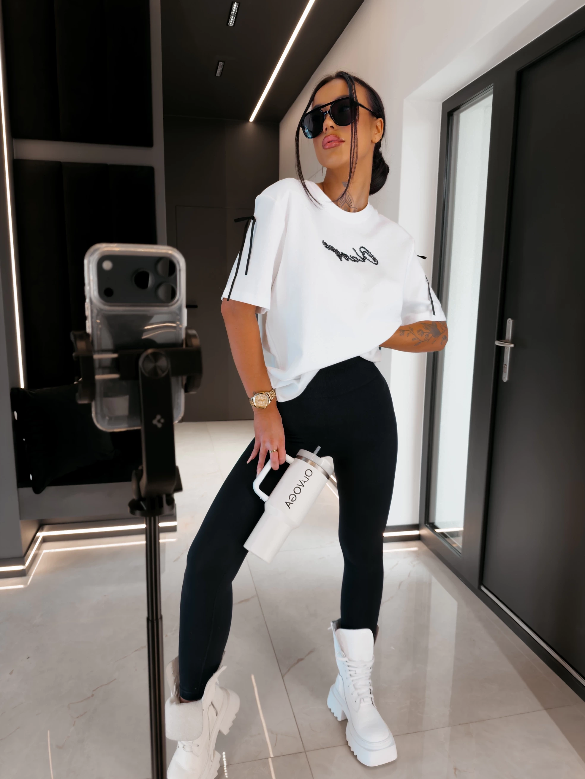 OLAVOGA AVELYNE Damen-T-Shirt in Übergröße - Weiß
