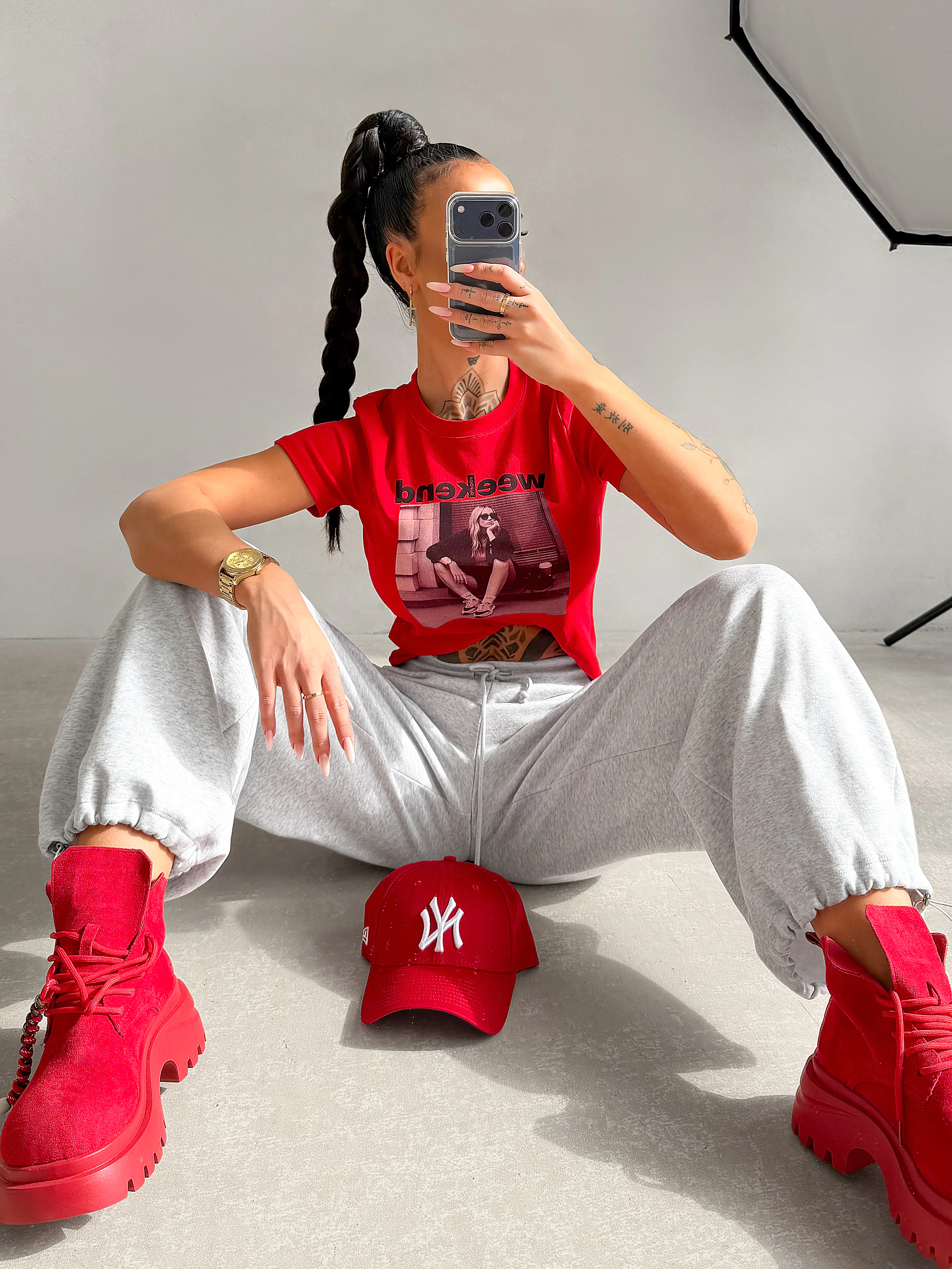 OLAVOGA IDCARE Damen-T-Shirt - Rot