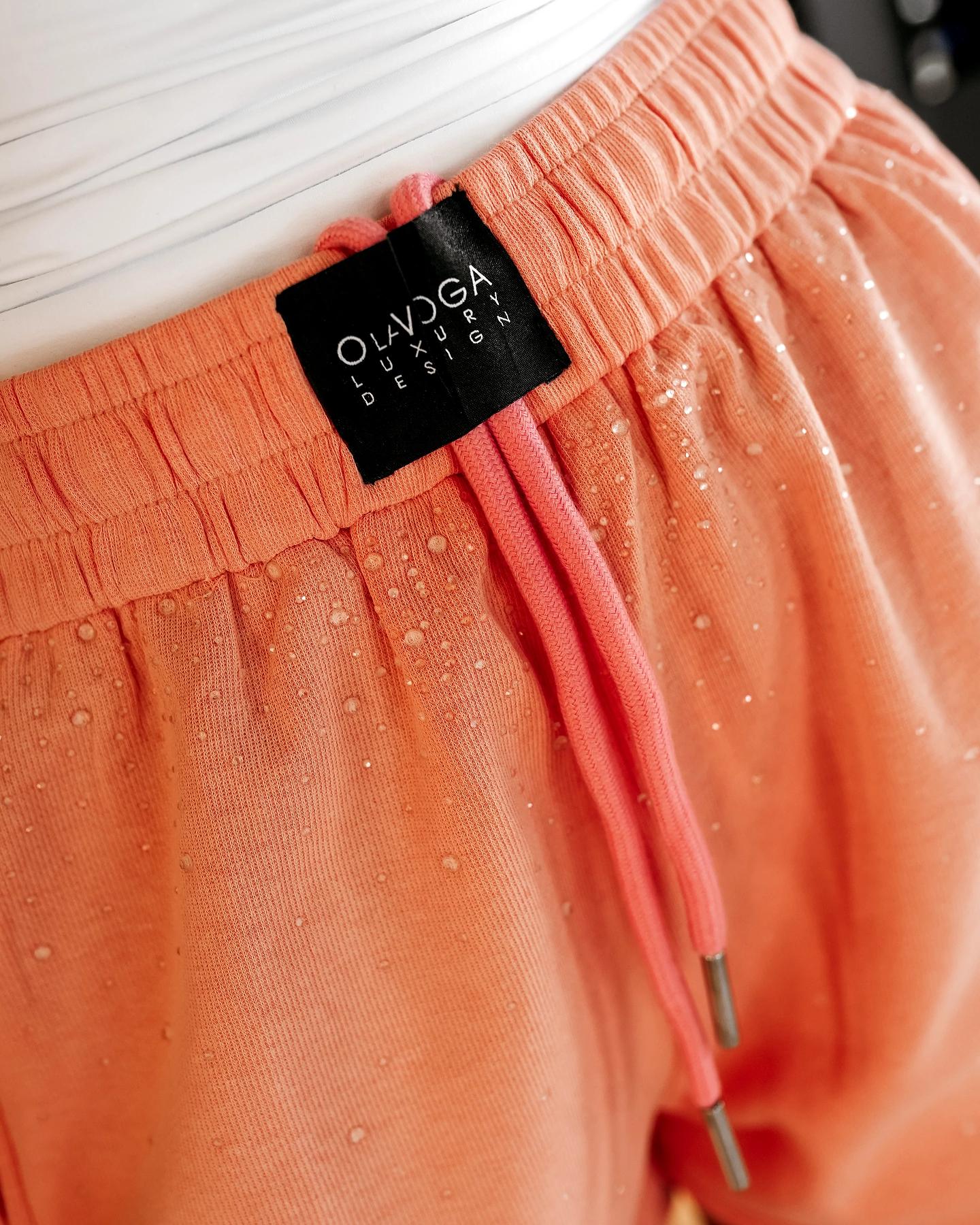 Women's shorts with crystals OLAVOGA SWIFT - Orange