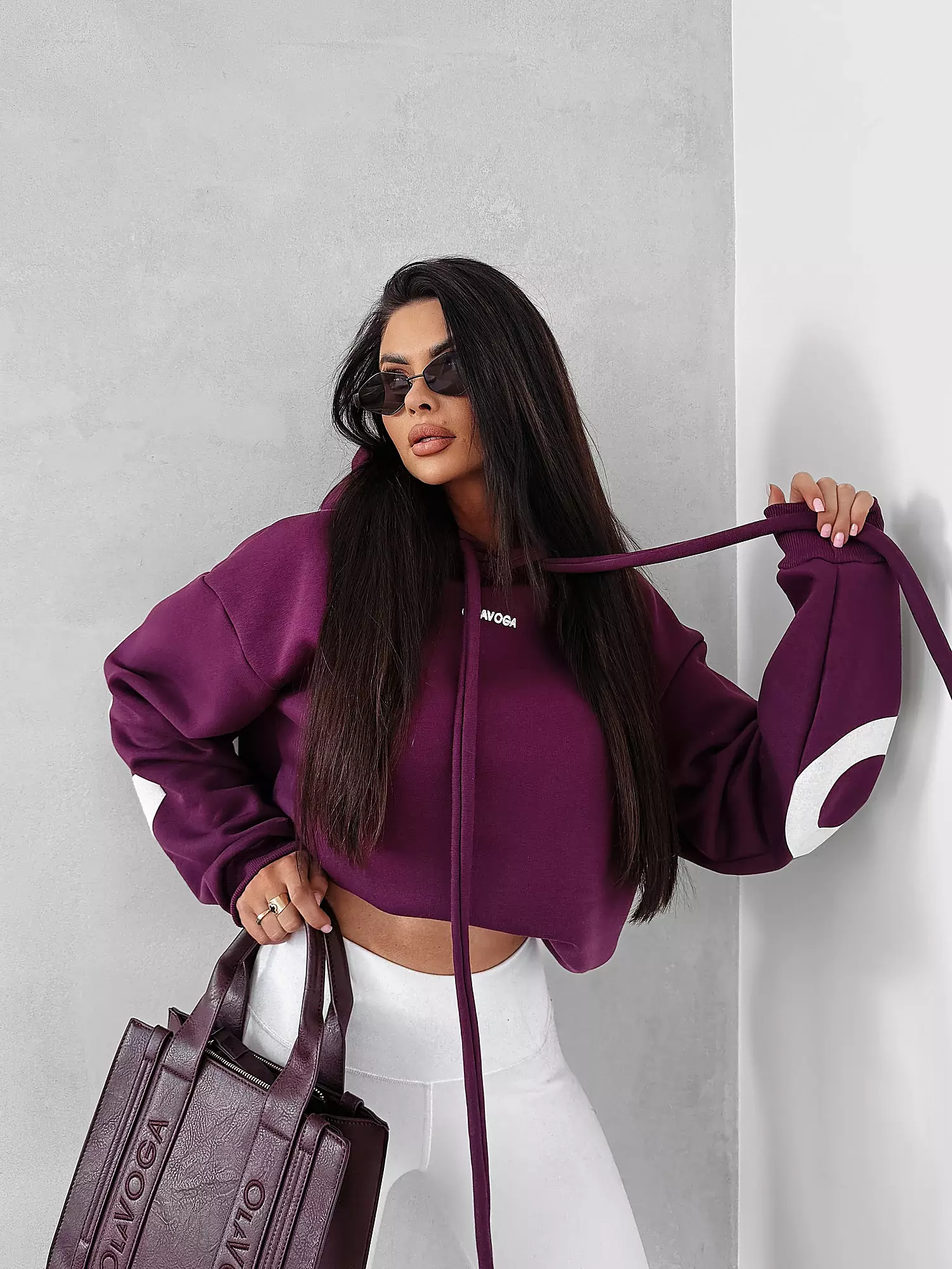 OLAVOGA VINTA dámská mikina s logem - Plum