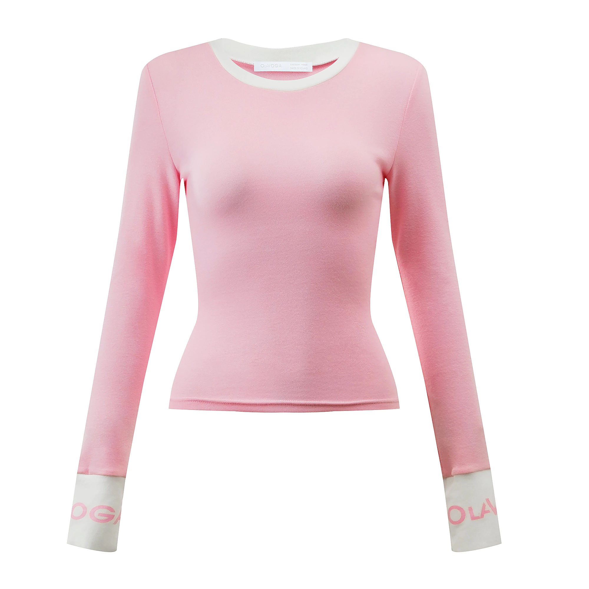 Damenbluse OLAVOGA ELISEA - Rosa + écru