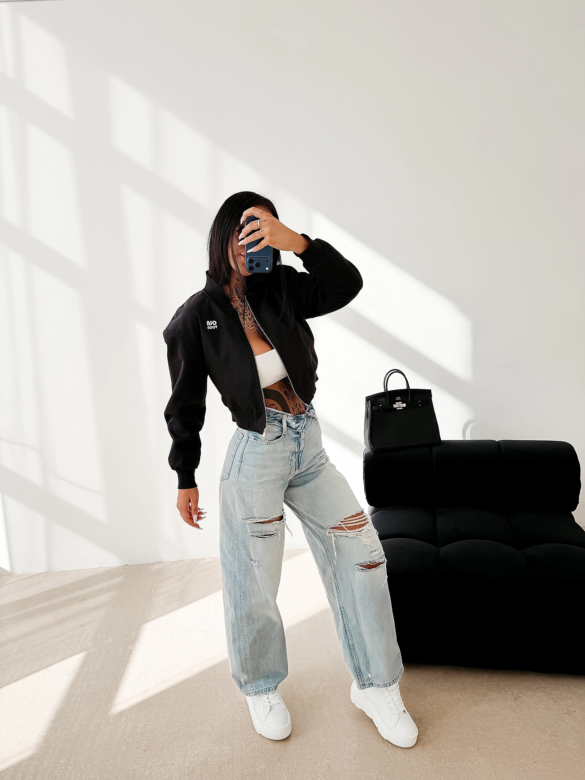 OLAVOGA MASTI bomber jacket - Black