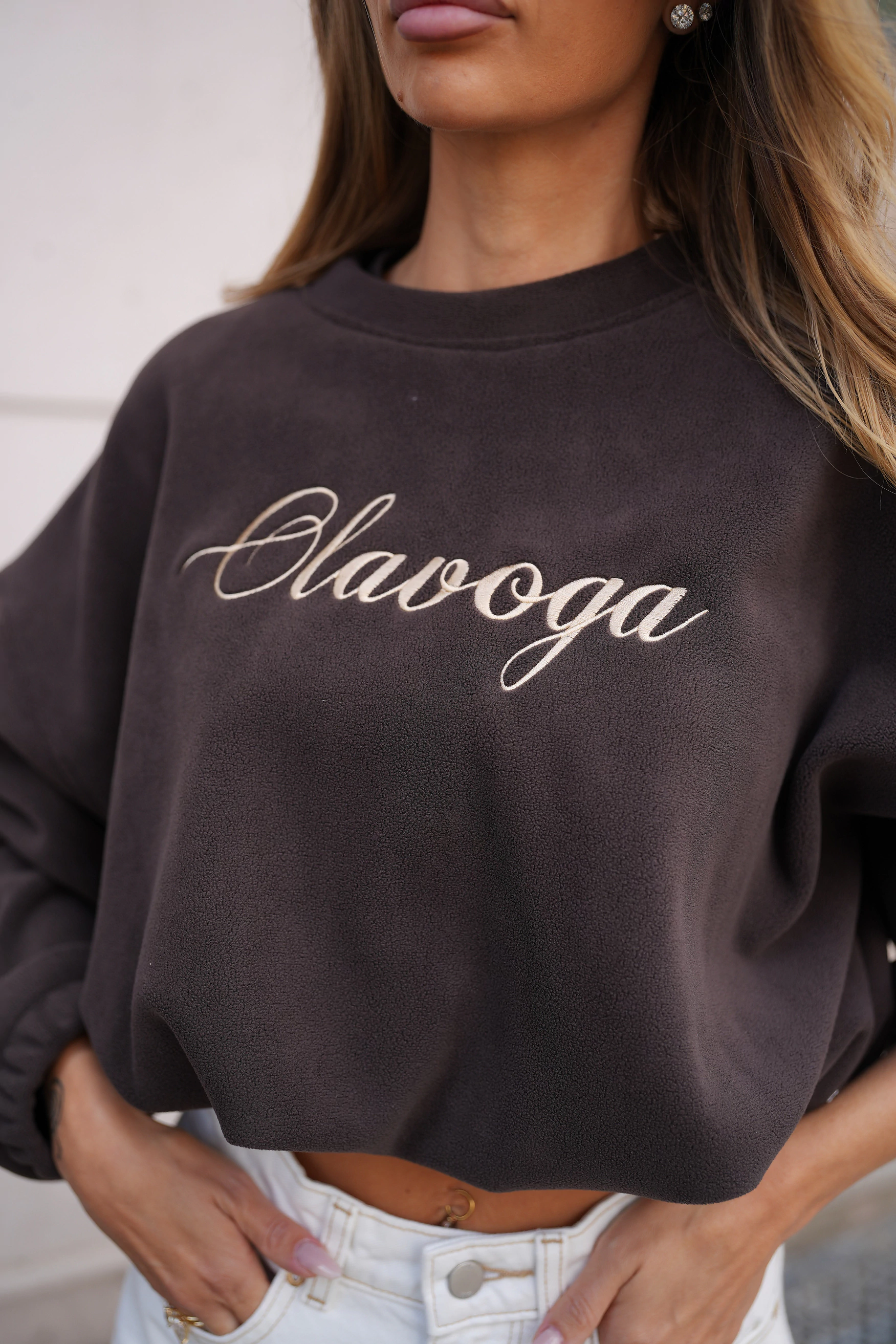 Bluza damska regulowana OLAVOGA RETOA - Brąz