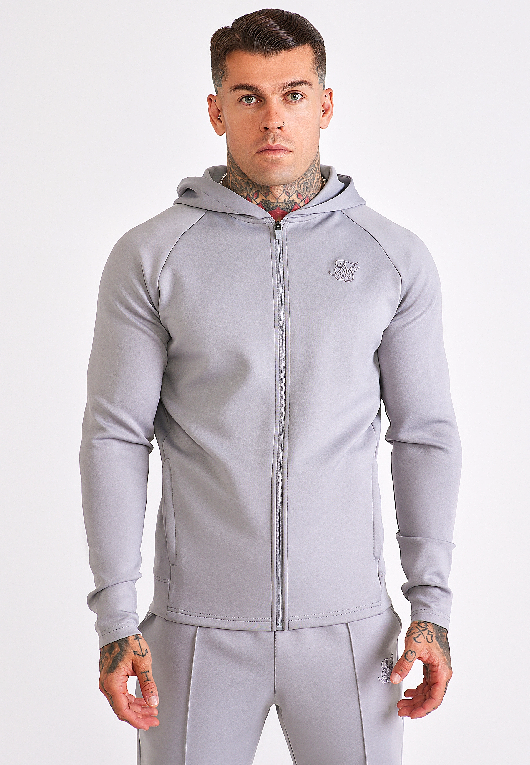 Komplet męski dresowy SIKSILK 29470 - Szary