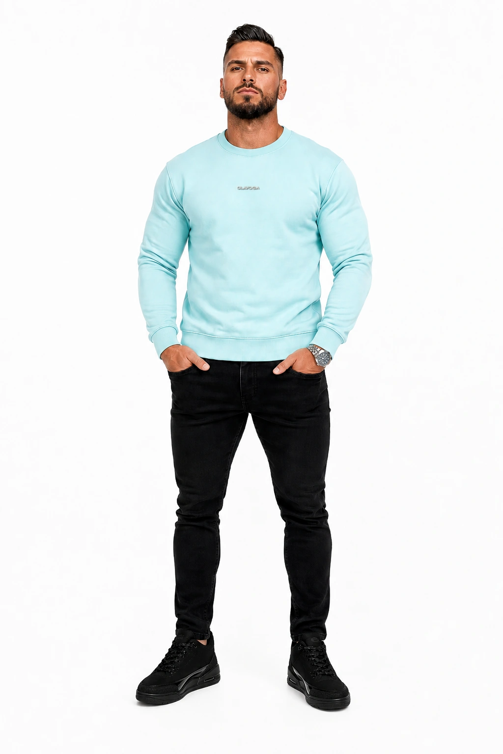 Bluza męska OLAVOGA Men TENGO - Błękitny