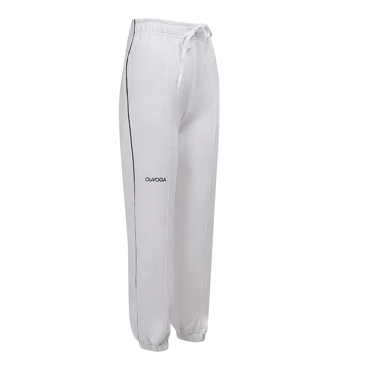 OLAVOGA FINIRE women's trousers with piping - Écru
